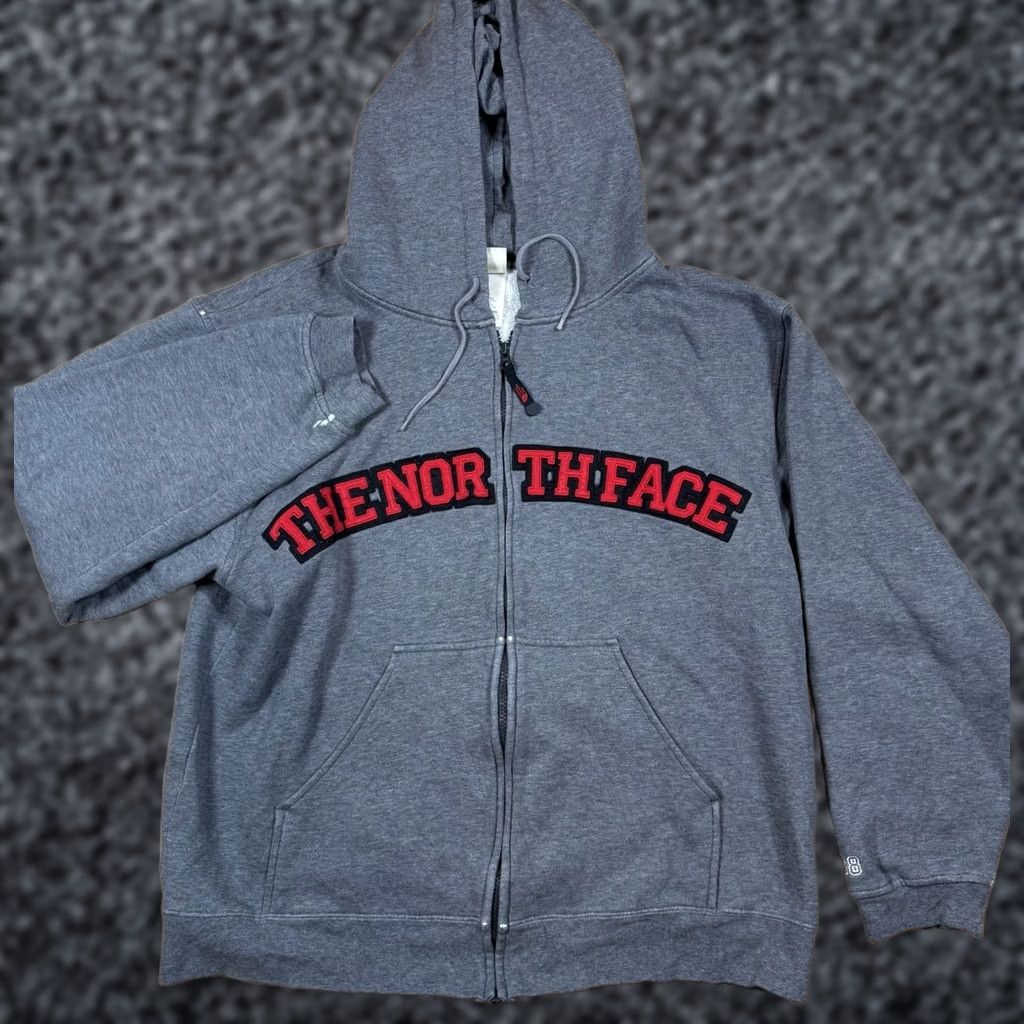 The North Face The North Face Hoodie Mens L Gray Full Zip Embroidered Sweatshirt Size US L / EU 52-54 / 3 - 1 Thumbnail