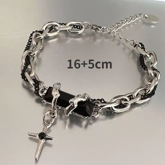 Jewelry Black Zircon Star Bracelet Size ONE SIZE - 5 Thumbnail