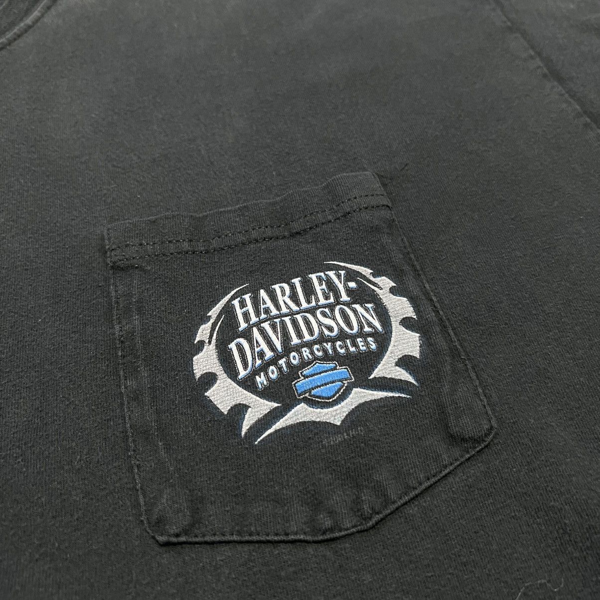 Harley Davidson × Vintage Vintage Harley Davidson Tshirt Motorcycle Biker Pocket Faded Size US XXL / EU 58 / 5 - 7 Thumbnail