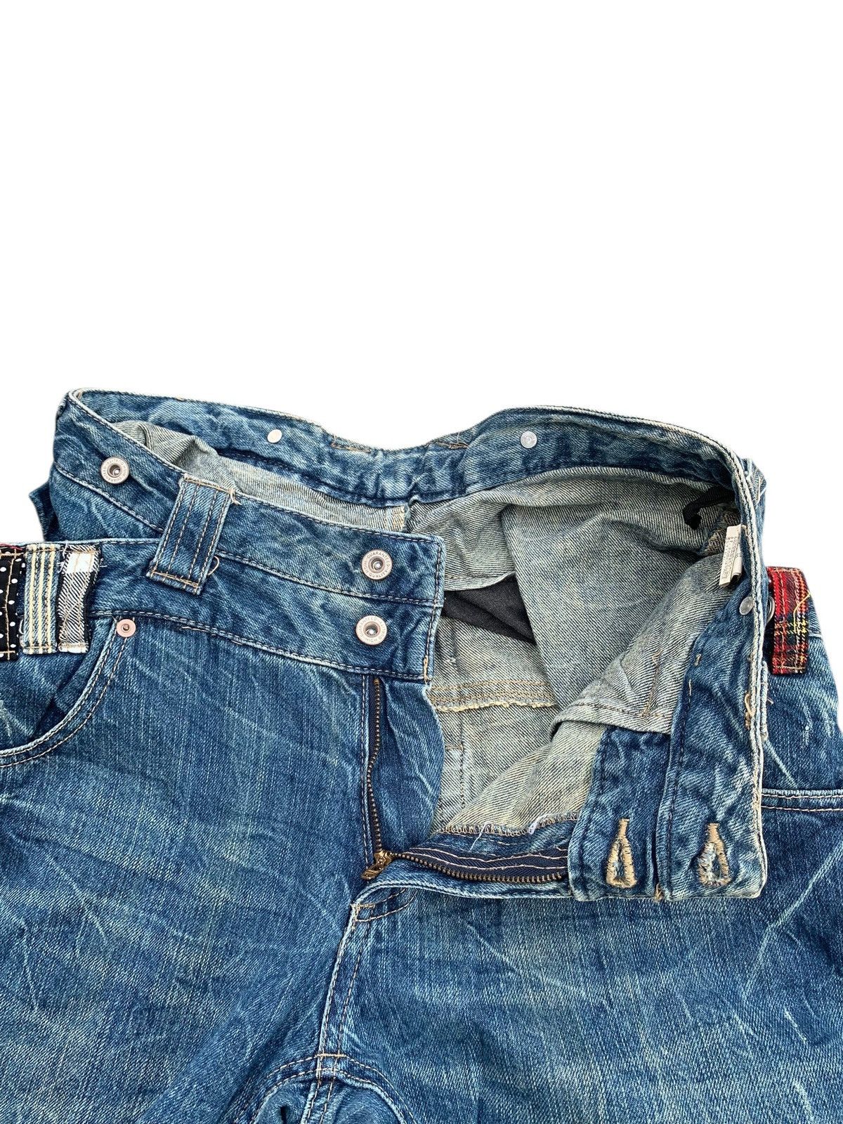 Kapital DOUBLE WAIST PUNK STYLE RUSTY UNBRAND DISTRESSED DENIM Size US 29 - 17 Thumbnail