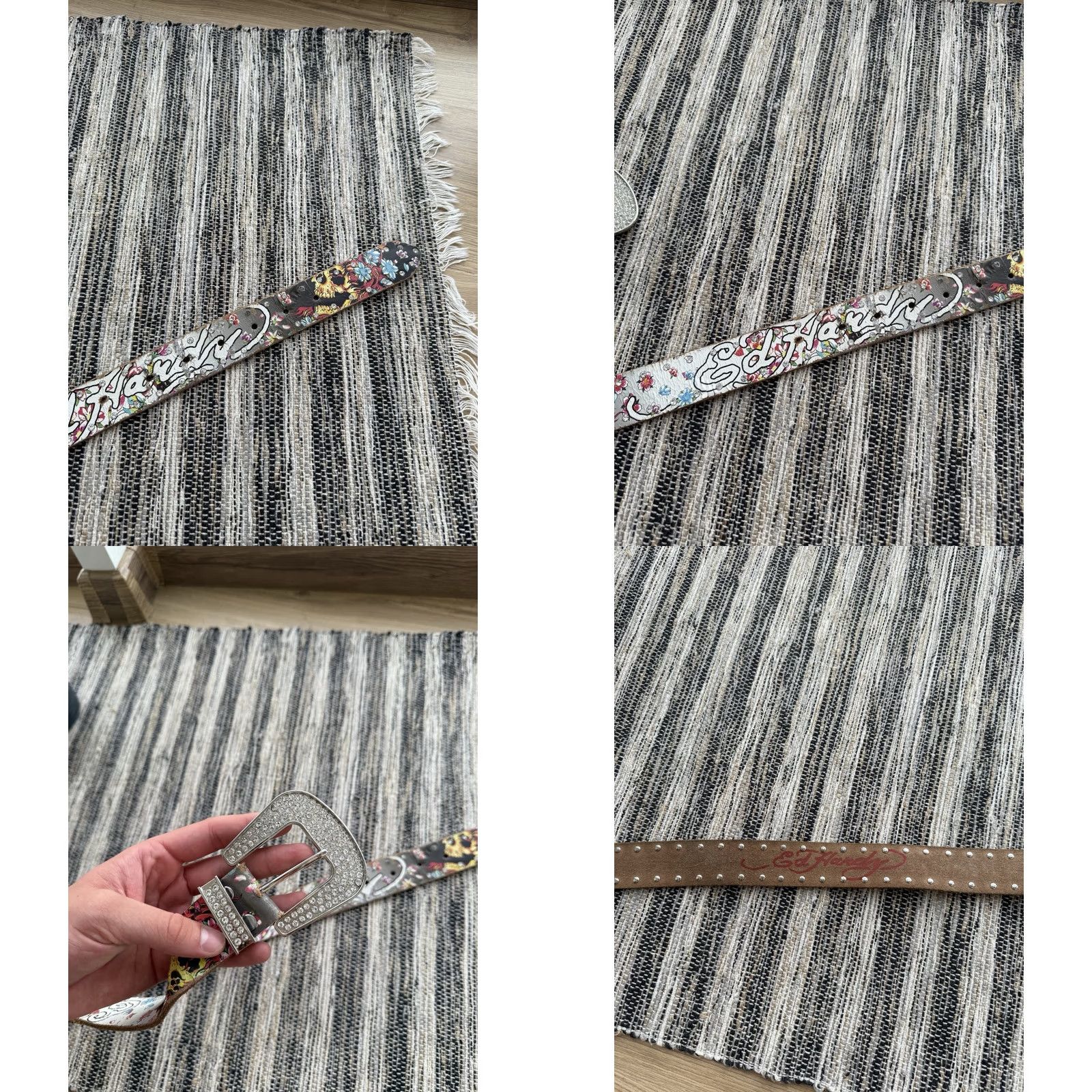 Ed Hardy VINTAGE Ed Hardy CHRISTIAN AUDIGIER EAGLE LEATHER STUDDED BELT 115 cm Y2K GOTH Mens Size ONE SIZE - 8 Thumbnail