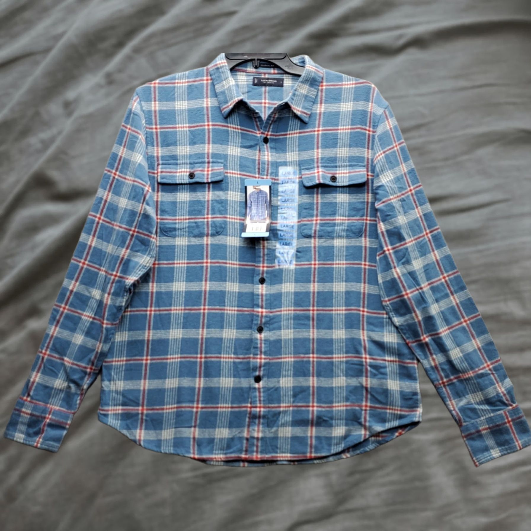 Lucky Brand Lucky Brand Flannel Shirt Mens L Multi Plaid Classic Fit Collared Button-Up Size US L / EU 52-54 / 3 - 1 Thumbnail