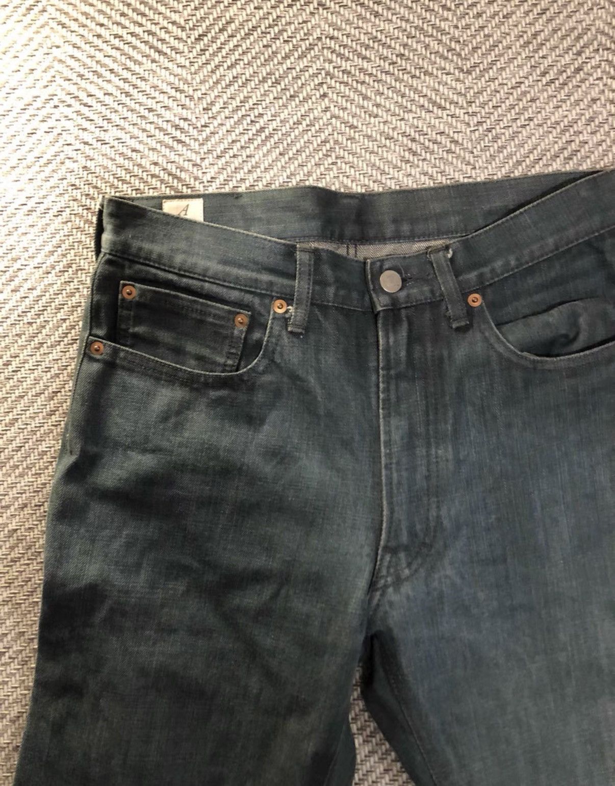 ANATOMICA Anatomica Paris Peacock Blue Jeans K24 Size US 32 / EU 48 - 1 Thumbnail