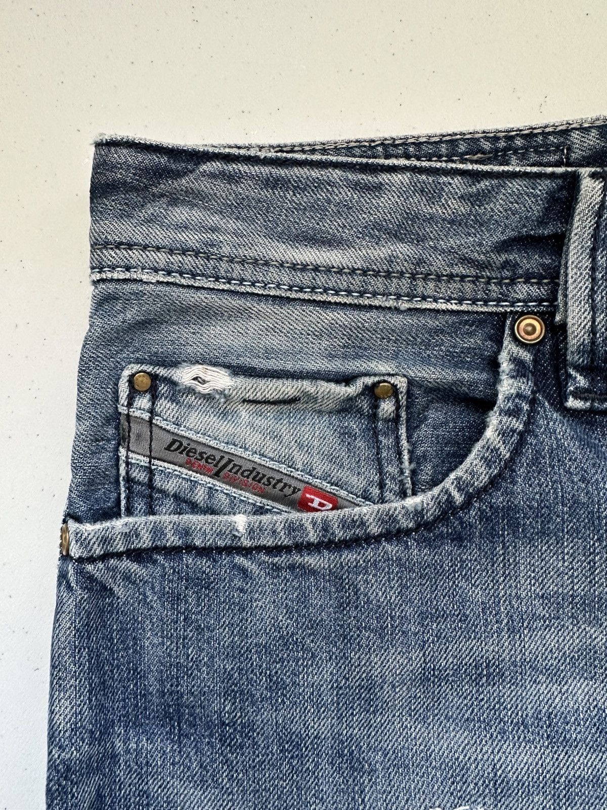 Diesel Vintage Y2k Diesel Larkee Zip Denim Jeans Pants Size US 30 / EU 46 - 8 Thumbnail