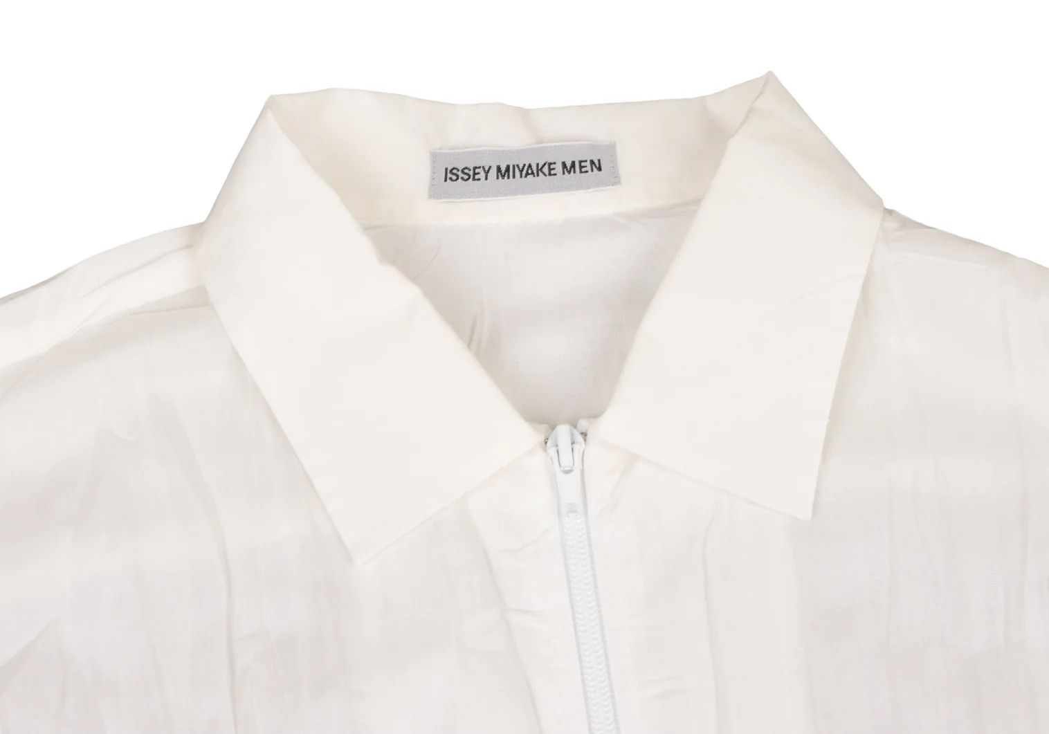 Issey Miyake Pleats Zip Shirt in White XL Size US XL / EU 56 / 4 - 3 Thumbnail