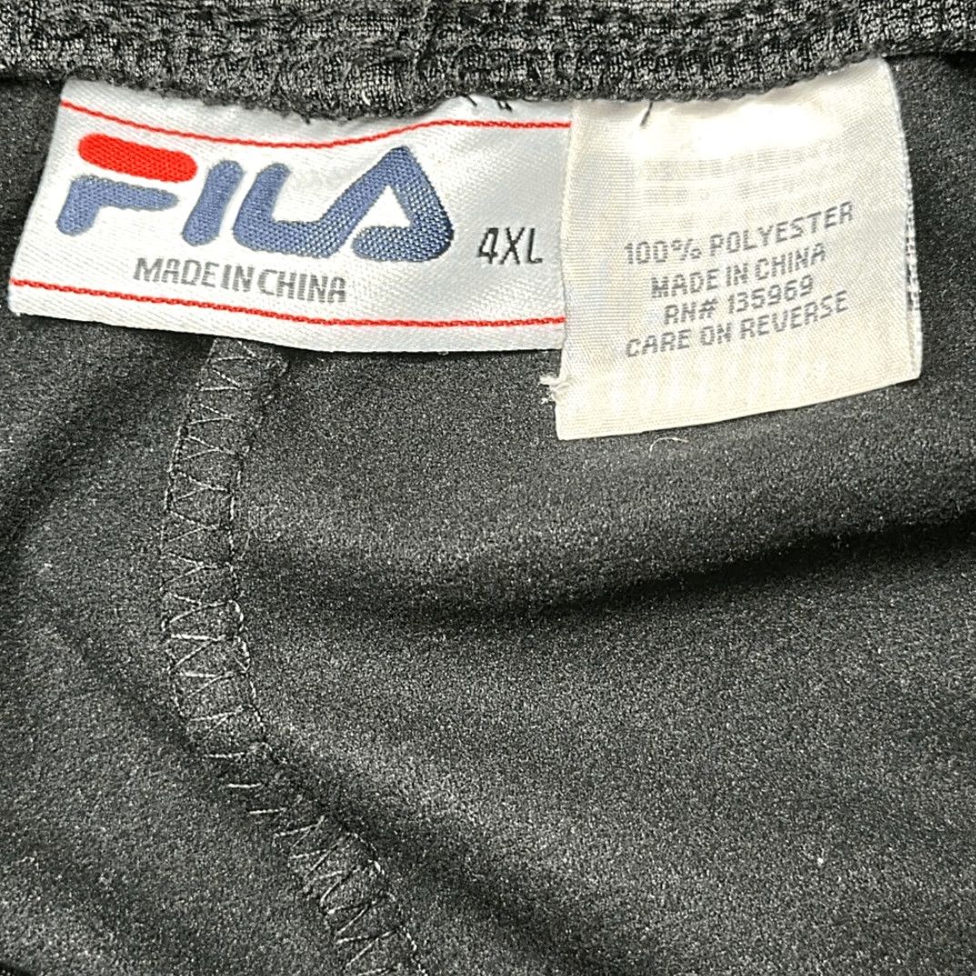 Fila VINTAGE Fila Track Pants Men’s 4XL Black Tapered Logo on Sides Polyester Track Pants Mens 4XL Black 90s Activewear Size US 39 - 8 Thumbnail