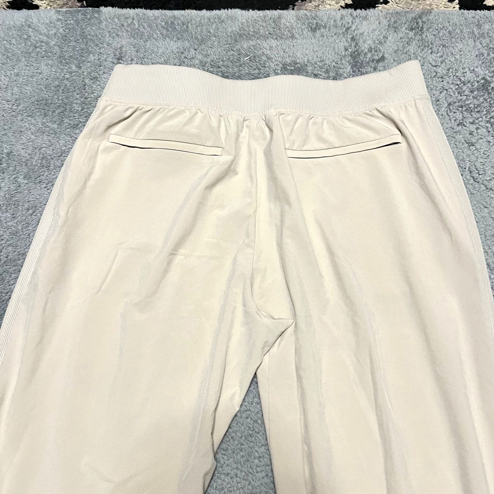 Athleta Athleta Pants Womens 16 Tall Cream Brooklyn Ankle Straight Leg Pull On 198671 Size 38" / US 16 / IT 52 - 4 Thumbnail