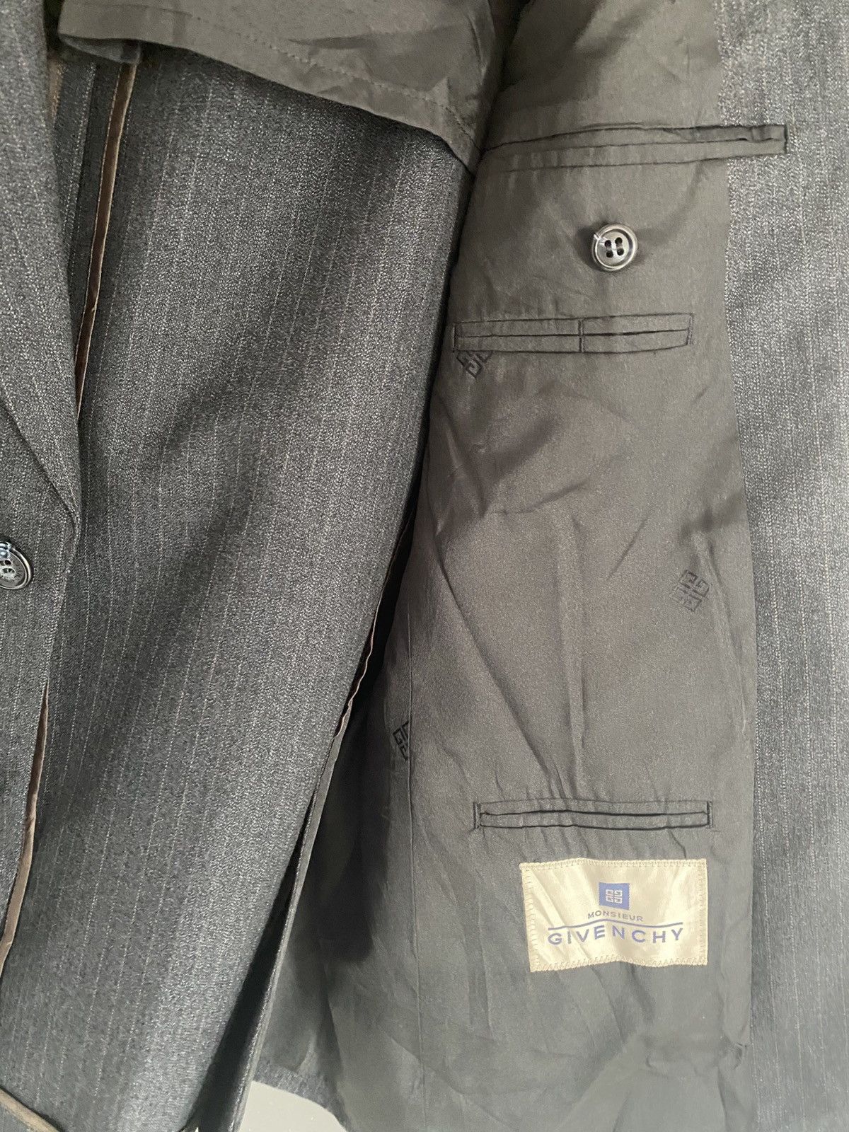 Givenchy × Vintage Monsieur Givenchy Men Blazer Size 40L - 8 Thumbnail