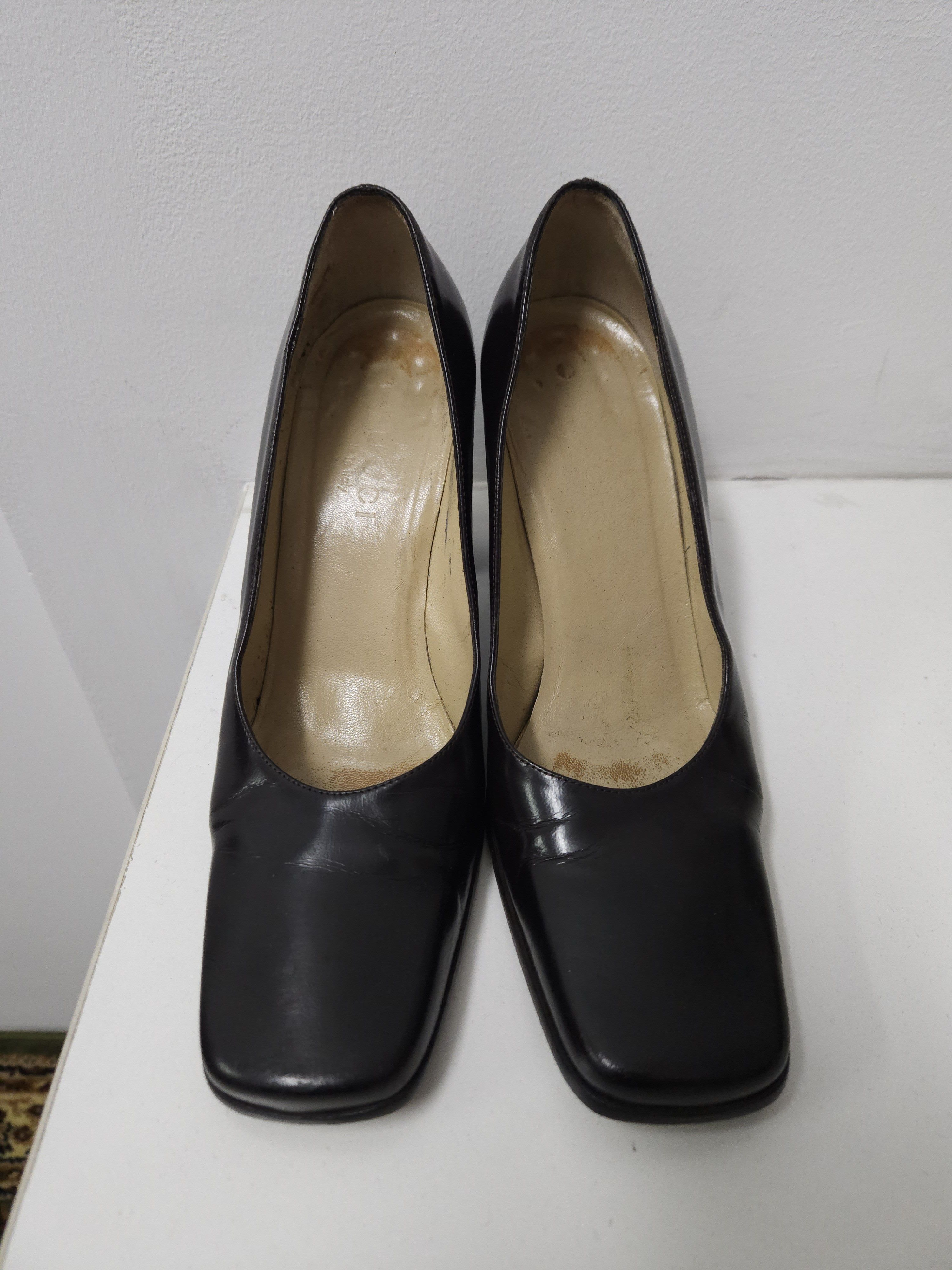 Gucci Archive Gucci square toe block heel pumps mules Size US 7 / IT 37 - 17 Thumbnail