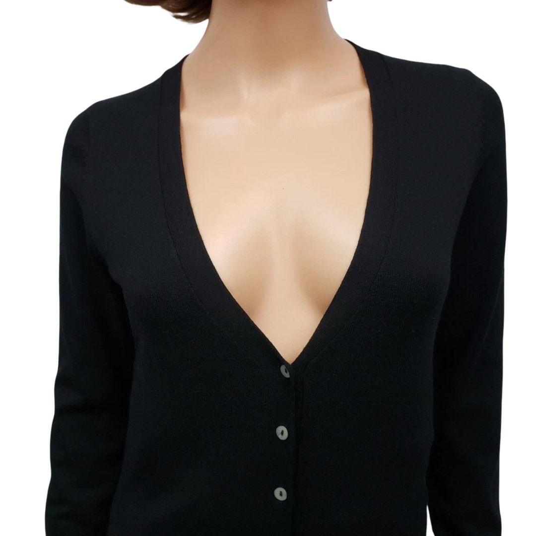 Mango Mango MNG Basics Cardigan Sweater Long Sleeve Button V-Neck Size XS / US 0-2 / IT 36-38 - 4 Thumbnail
