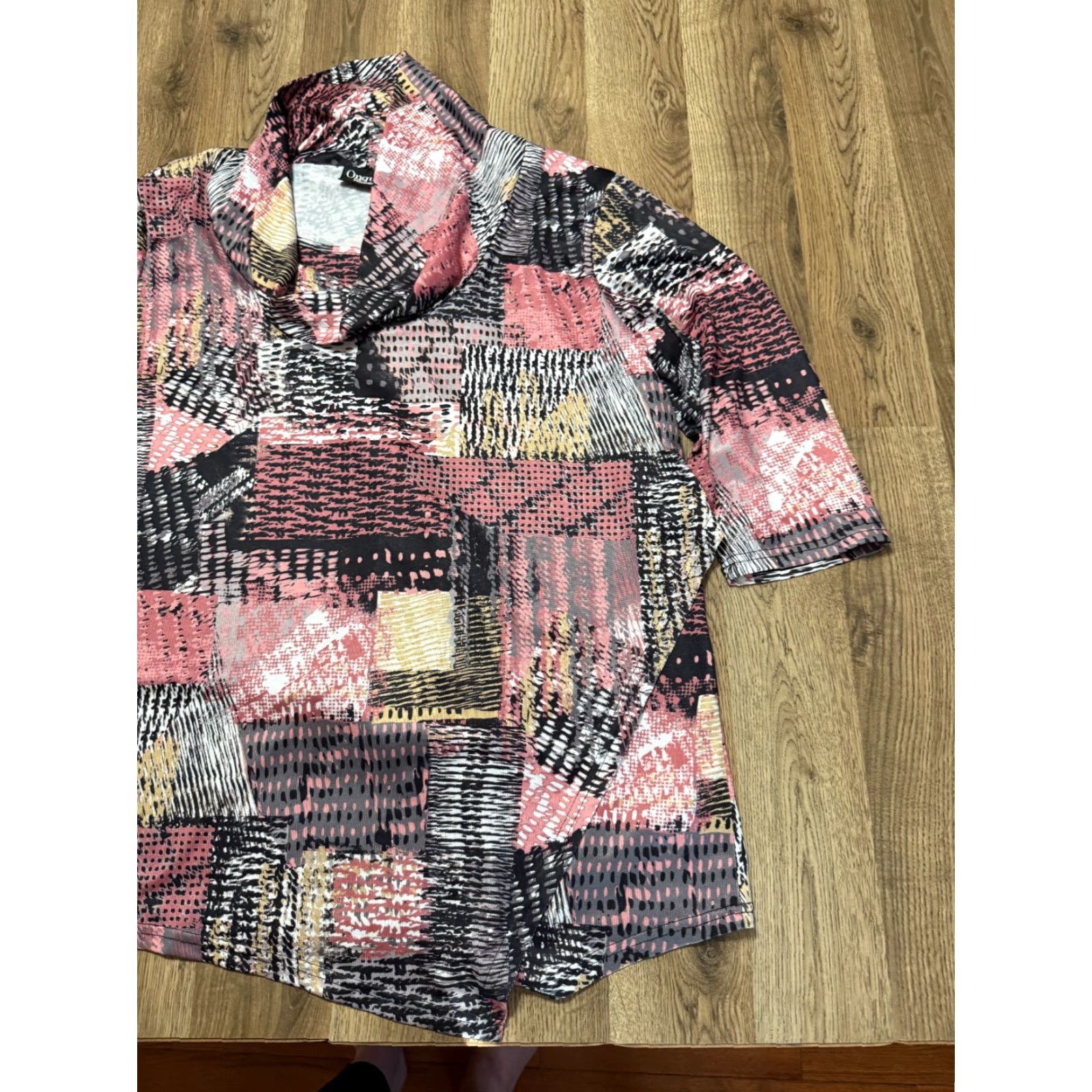 Pinko Onque Casual Shirt 2X Pink Long Sleeve Turtleneck Womens Size XXL / US 16-18 / IT 52-54 - 4 Thumbnail