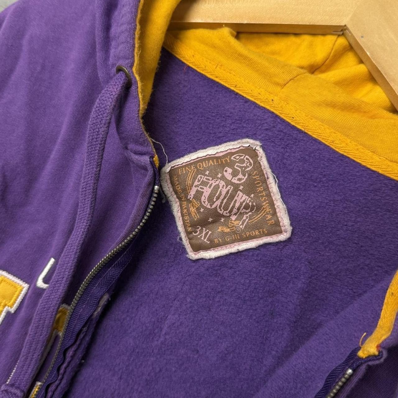 NCAA Vintage LSU Tigers Crazy Embroidered Zip Up Hoodie 3XL Size US XXL / EU 58 / 5 - 4 Thumbnail