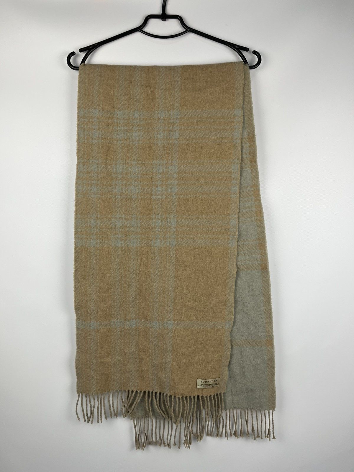 Burberry BURBERRY Wool Merino Cashmere Nova Check Monogram Scarf Size ONE SIZE - 1 Thumbnail
