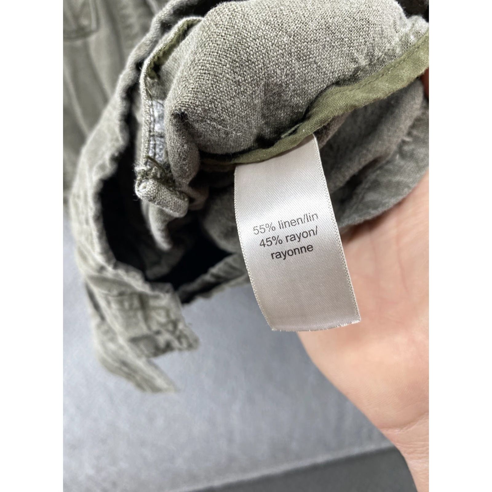 Vintage Maurices Linen Blend Womens Green Button Up Drawstring Jacket M Casual Utility Outdoor Pockets Womens Size M / US 6-8 / IT 42-44 - 5 Thumbnail