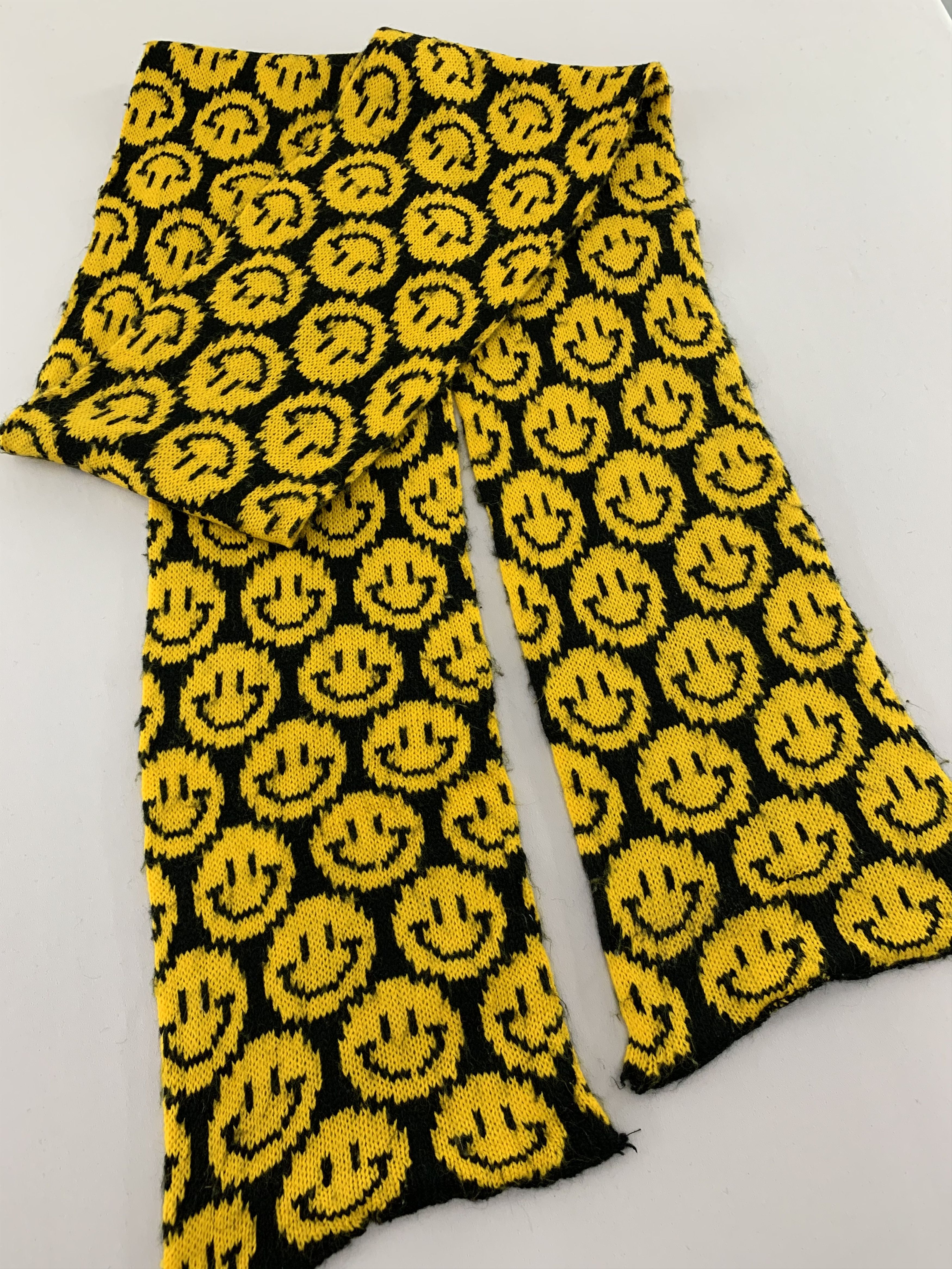Vintage Smiley Scarf Wool Muffler Neck Wrap BL5168 Size ONE SIZE - 3 Thumbnail
