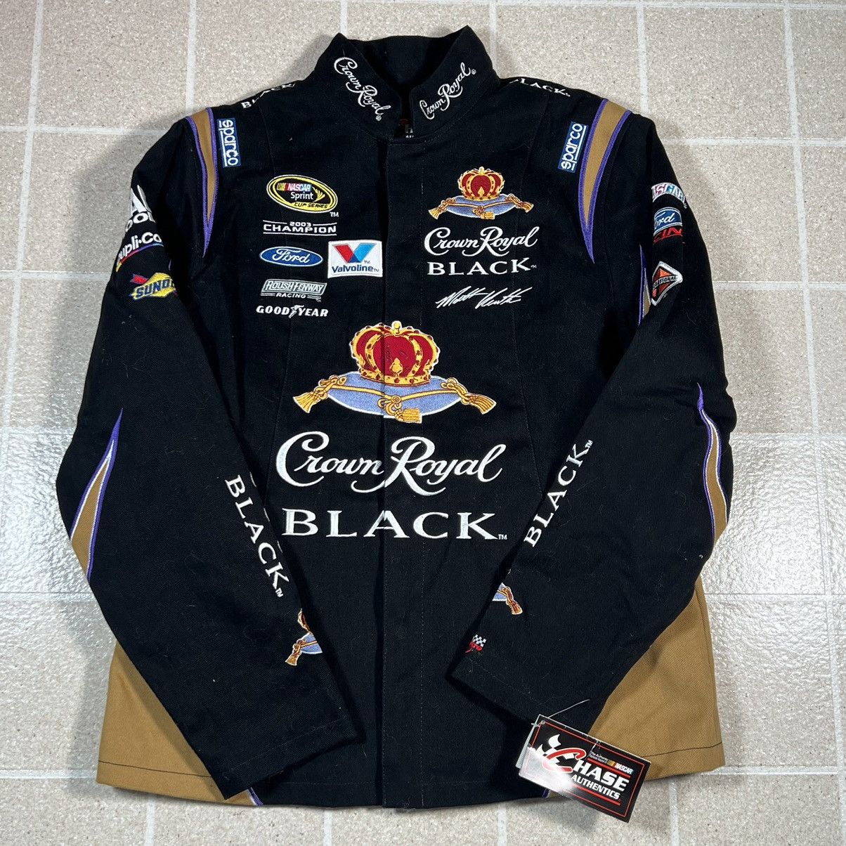 Team high quality Caliber Crown Royal Liquor Nascar Racing Jacket Size XL Roush Racing