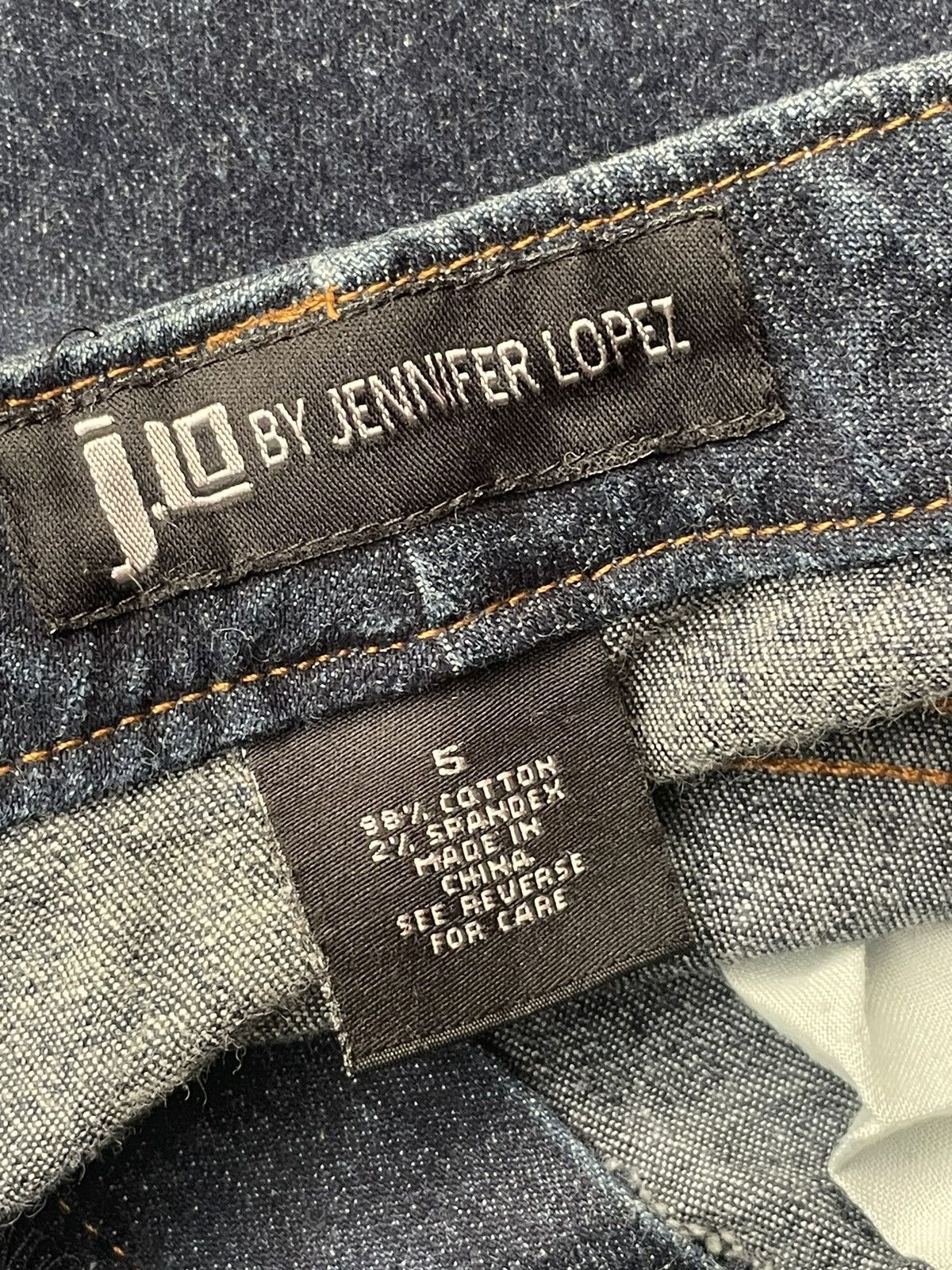 Designer JLO by Jennifer Lopez Flare Custom Paint Denim Size 29" - 8 Thumbnail