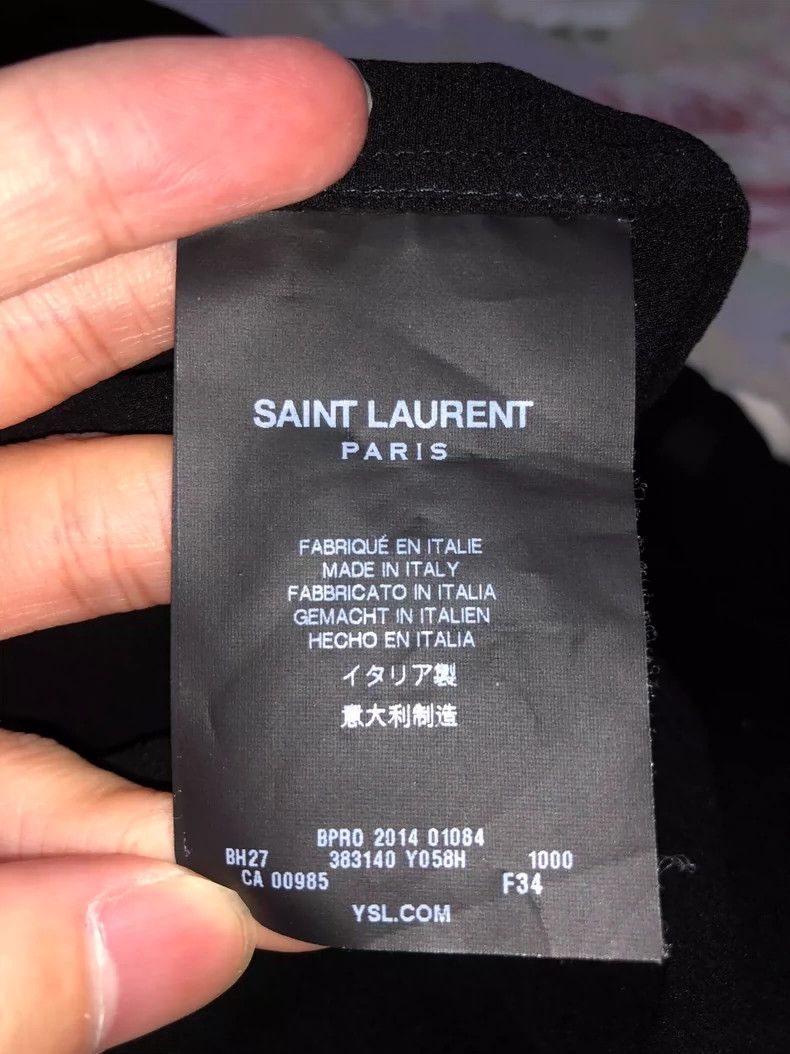 Saint Laurent Paris saint Laurent paris15SS Black & White Sword Collar Mulberr Size XXS / US 00 / IT 34 - 7 Thumbnail