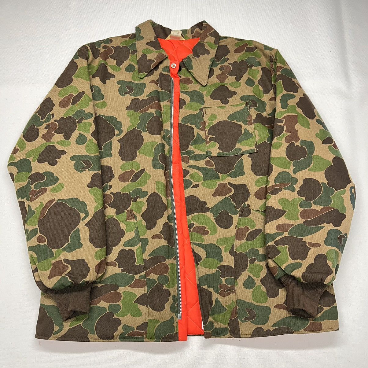 Vintage VTG Ranger Jacket Duck Camo Orange Lined Quilted Canvas 90s Size US M / EU 48-50 / 2 - 1 Thumbnail