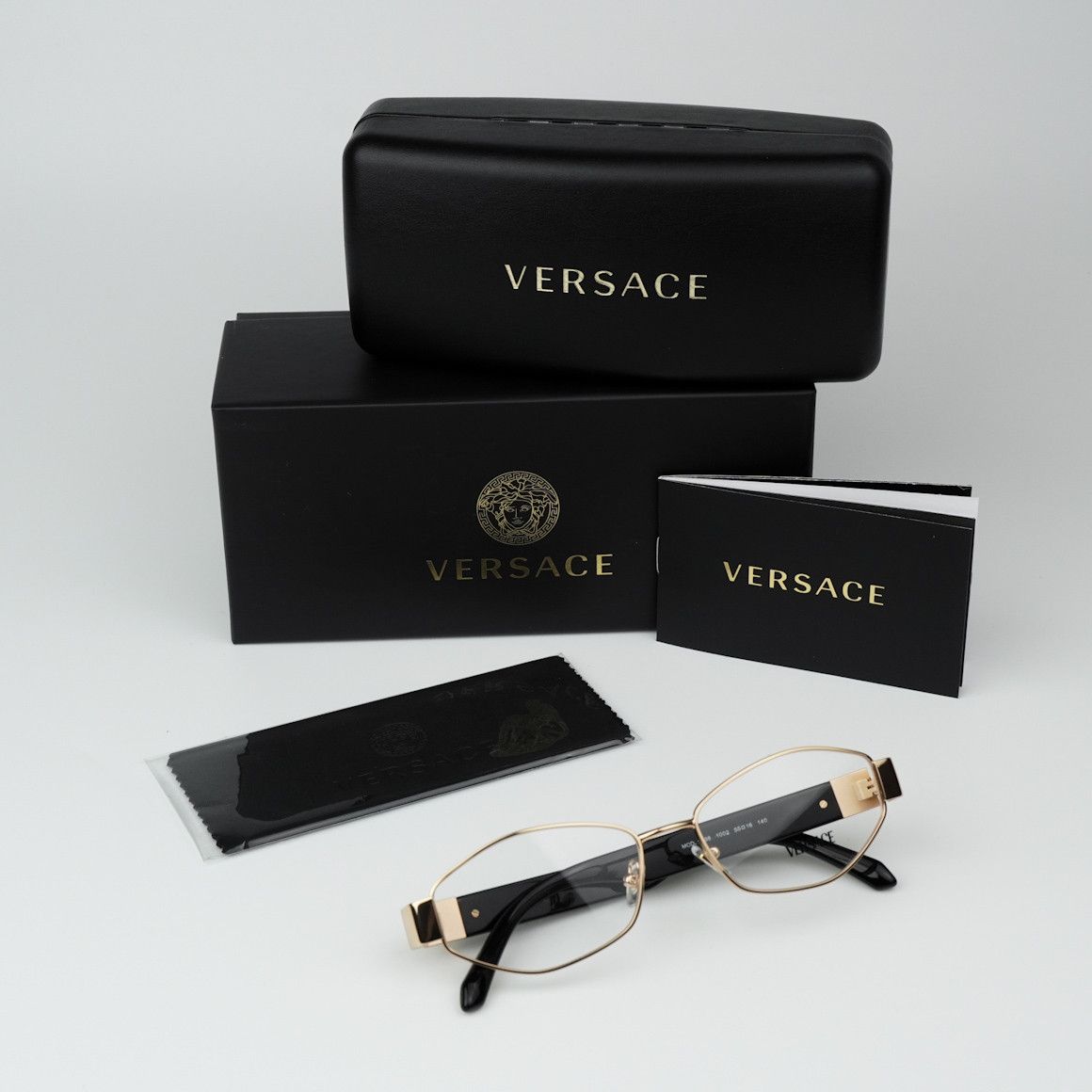 Versace NEW Versace VE1298 1002 Gold Oval Unisex Eyeglasses VE 1298 Size ONE SIZE - 9 Thumbnail