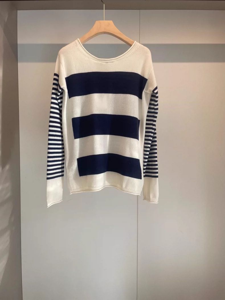 Loro Piana Loro Piana Striped Cashmere Sweater- Size US L / EU 52-54 / 3 - 1 Thumbnail