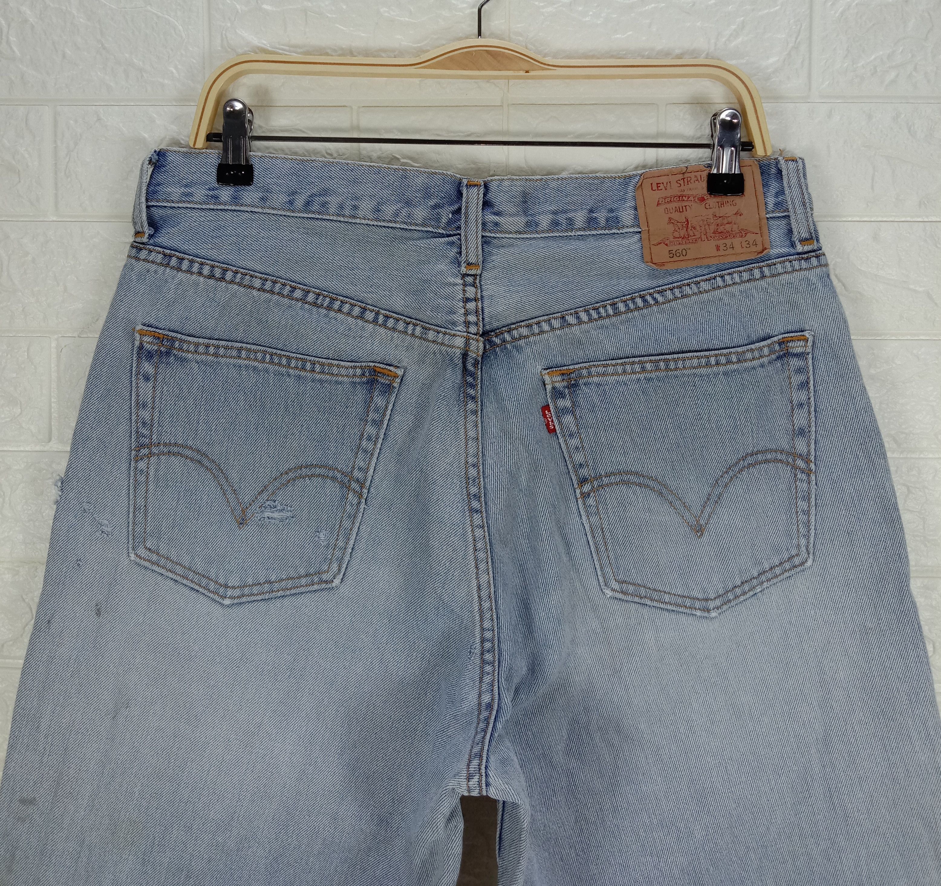 Levi's Vintage Levi's 560 Jeans Dirty Wash Comfort Fit Denim Size US 33 - 6 Thumbnail