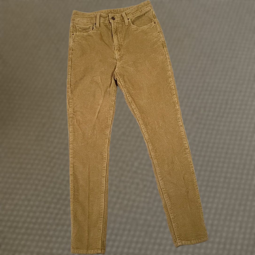 Levi's Levi's Skinny Corduroy Jeans Pants Women's 29X30 Golden Brown Mid-Rise Jeans Womens Regular 29 Brown Solid Retro College Denim Stretch Inseam 30 Size 29" - 1 Thumbnail