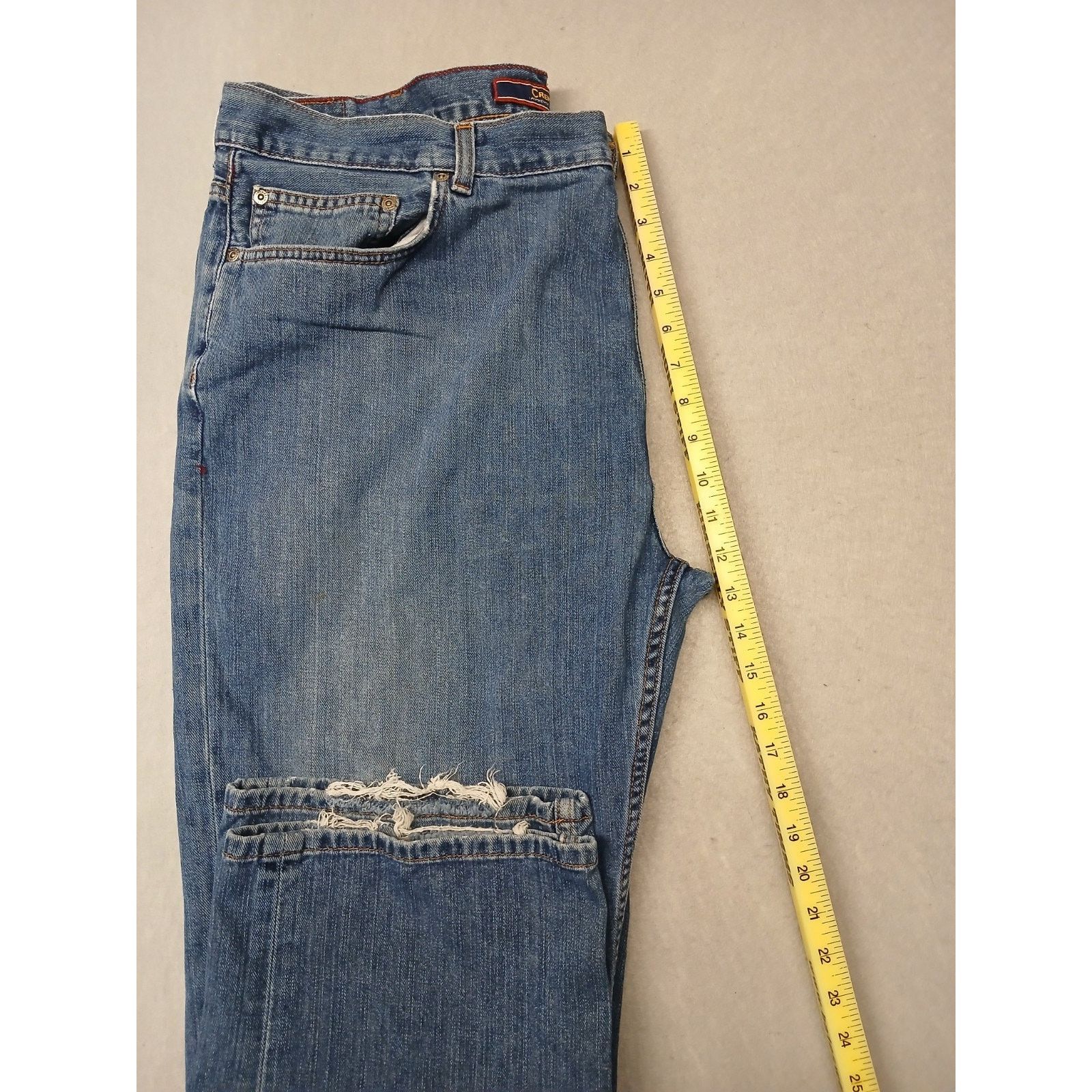 Cremieux Cremieux (42x28) Men's Relaxed Straight Fit Blue Denim Jeans Size US 32 / EU 48 - 2 Thumbnail