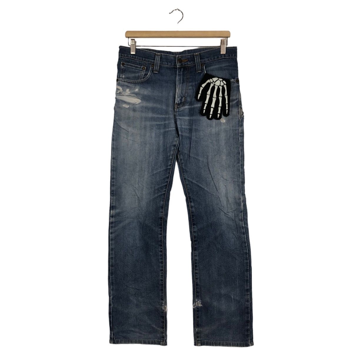 Japanese Brand 🔥90’s VINTAGE DENIM JEANS DISTRESSED DESIGN EDWIN JAPAN Size US 30 / EU 46 - 2 Thumbnail