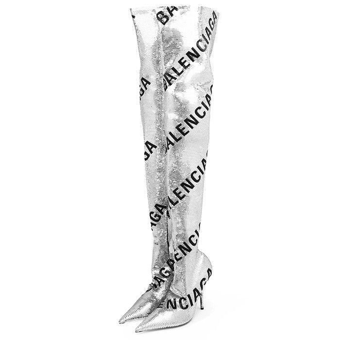 Balenciaga Balenciaga Balenciaga Sequin Long Boots Plastic / Synthetic Shoes DUTY FREE for USA Size ONE SIZE - 1 Thumbnail