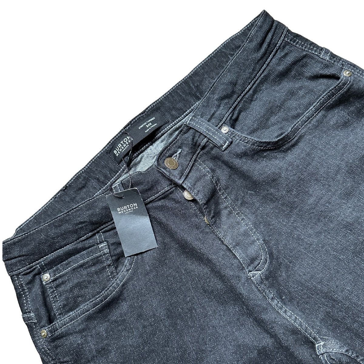 Burton Burton Menswear London Stretch Jeans Black 34S (W34 L30) Size US 34 / EU 50 - 2 Thumbnail