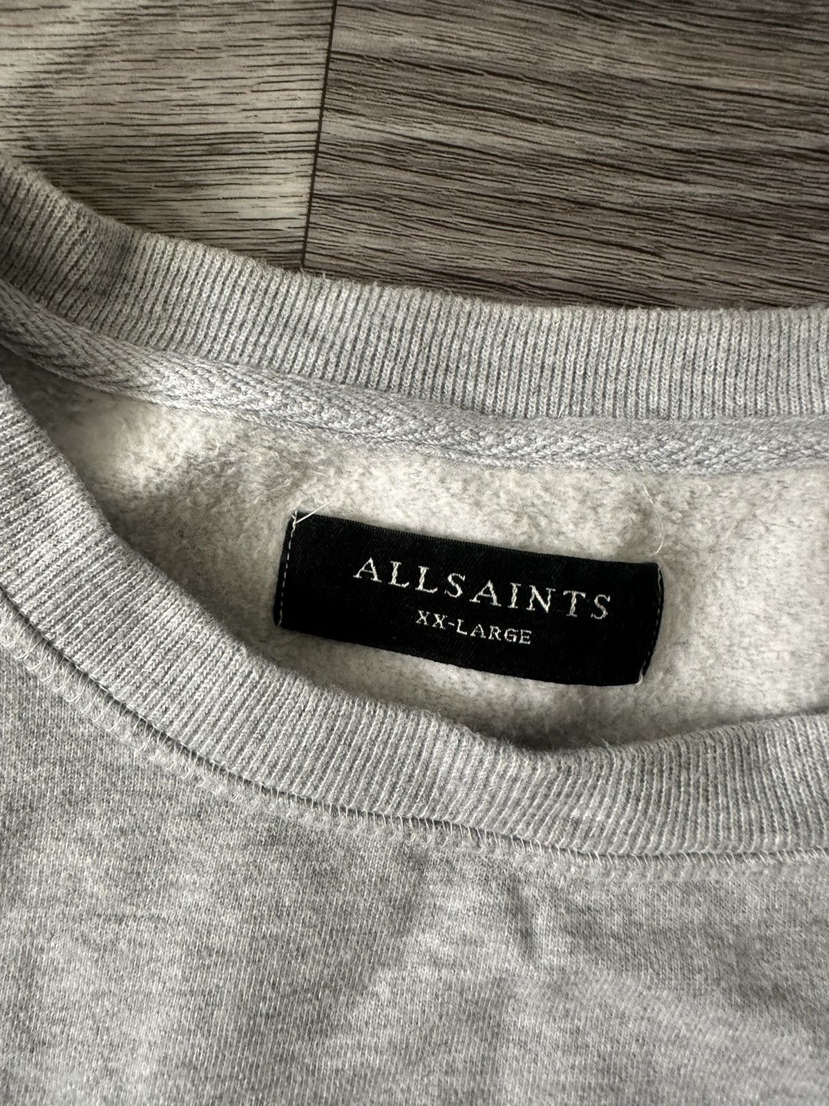 Allsaints All Saint Vintage Oldmoney Grey Sweatshirt luxury Size US XXL / EU 58 / 5 - 3 Thumbnail