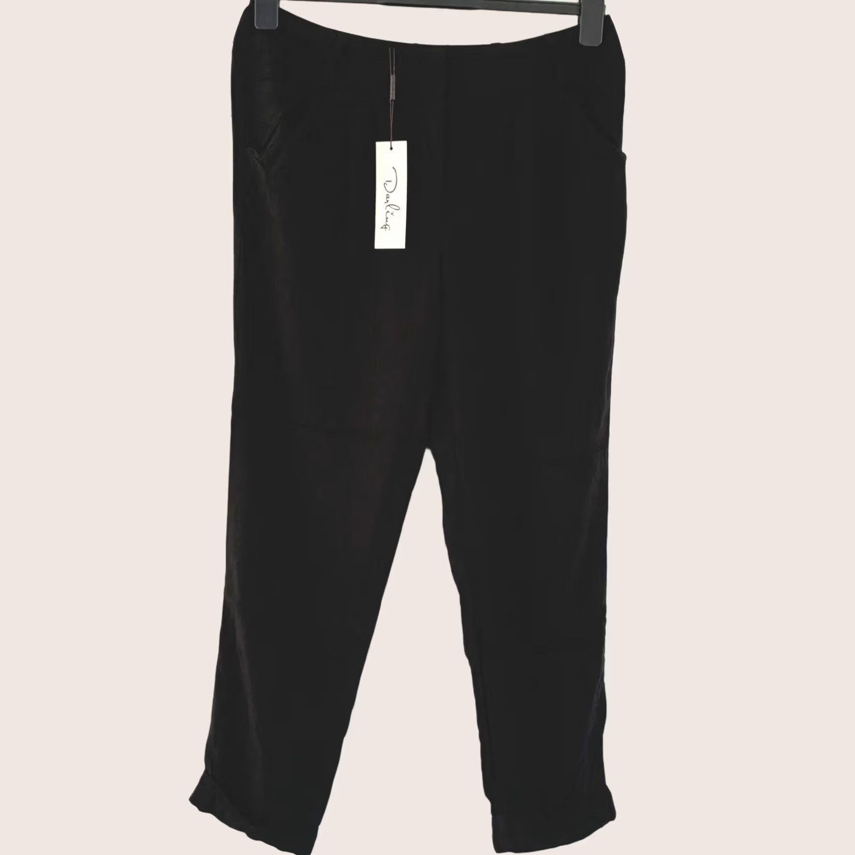 Vintage Darling Keira Crop Trousers Women’s Black Lightweight BNWT L Regular VPN? Size 36" / US 14 / IT 50 - 1 Thumbnail