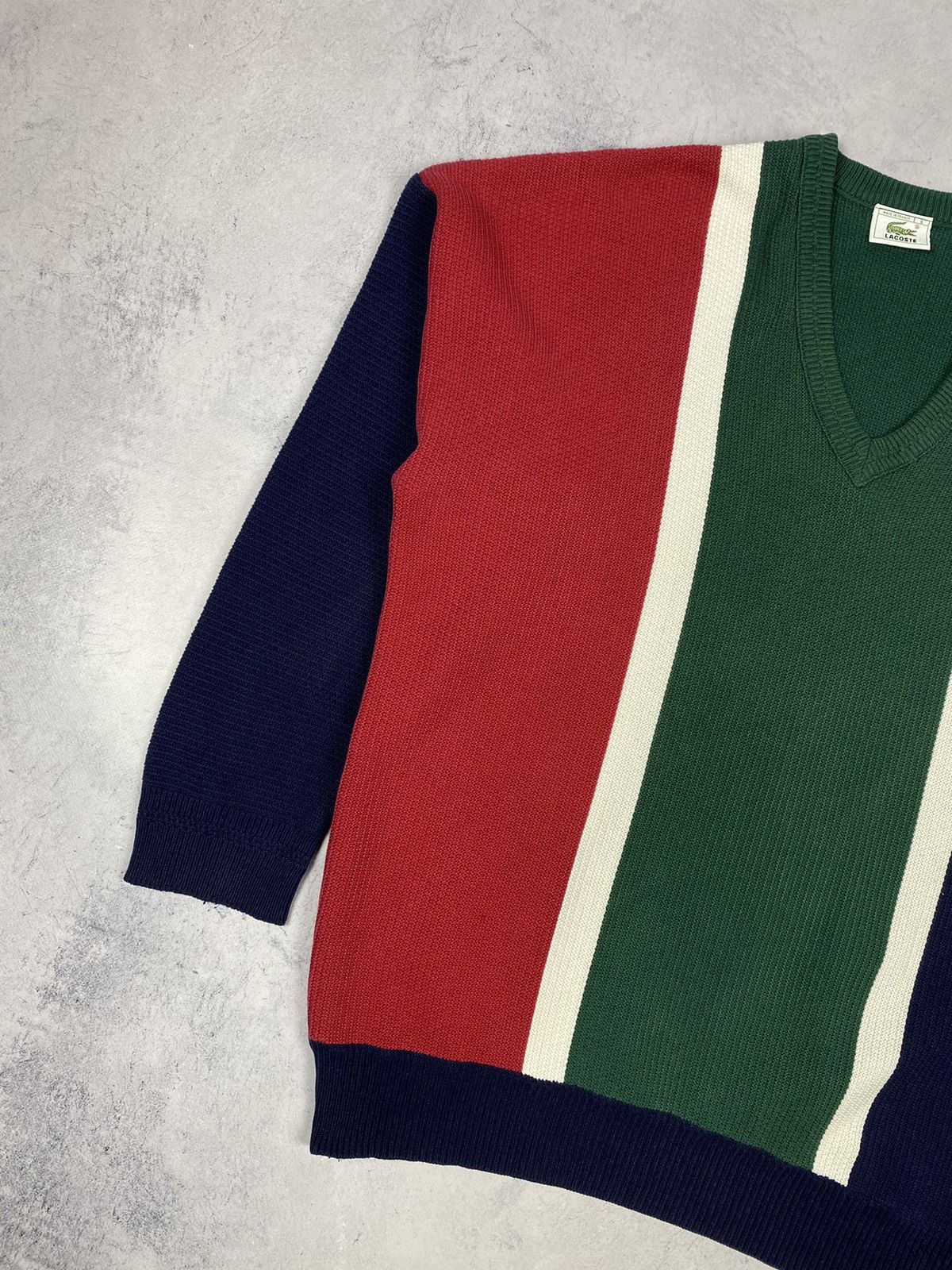 Lacoste Lacoste Stripped Designer Knitted Jumper Sweater Vintage 90s Size US L / EU 52-54 / 3 - 5 Thumbnail