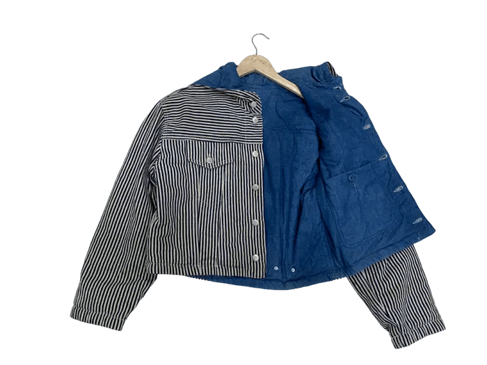 Issey Miyake Achieve 1988 Issey Miyake Hikory Hoodie Flap Jacket Size US S / EU 44-46 / 1 - 10 Thumbnail