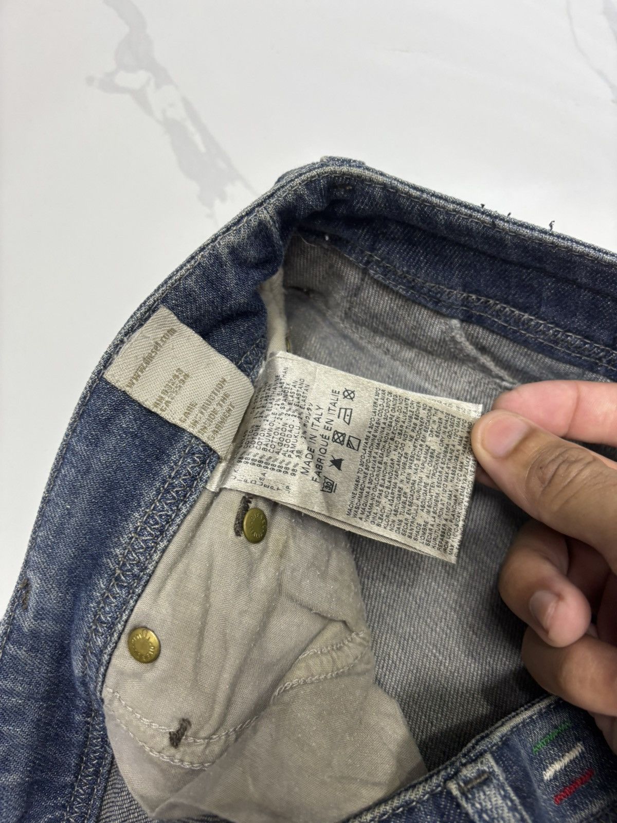 Diesel × Japanese Brand Vintage Diesel Slim Straight Denim Jeans Size US 31 - 11 Thumbnail