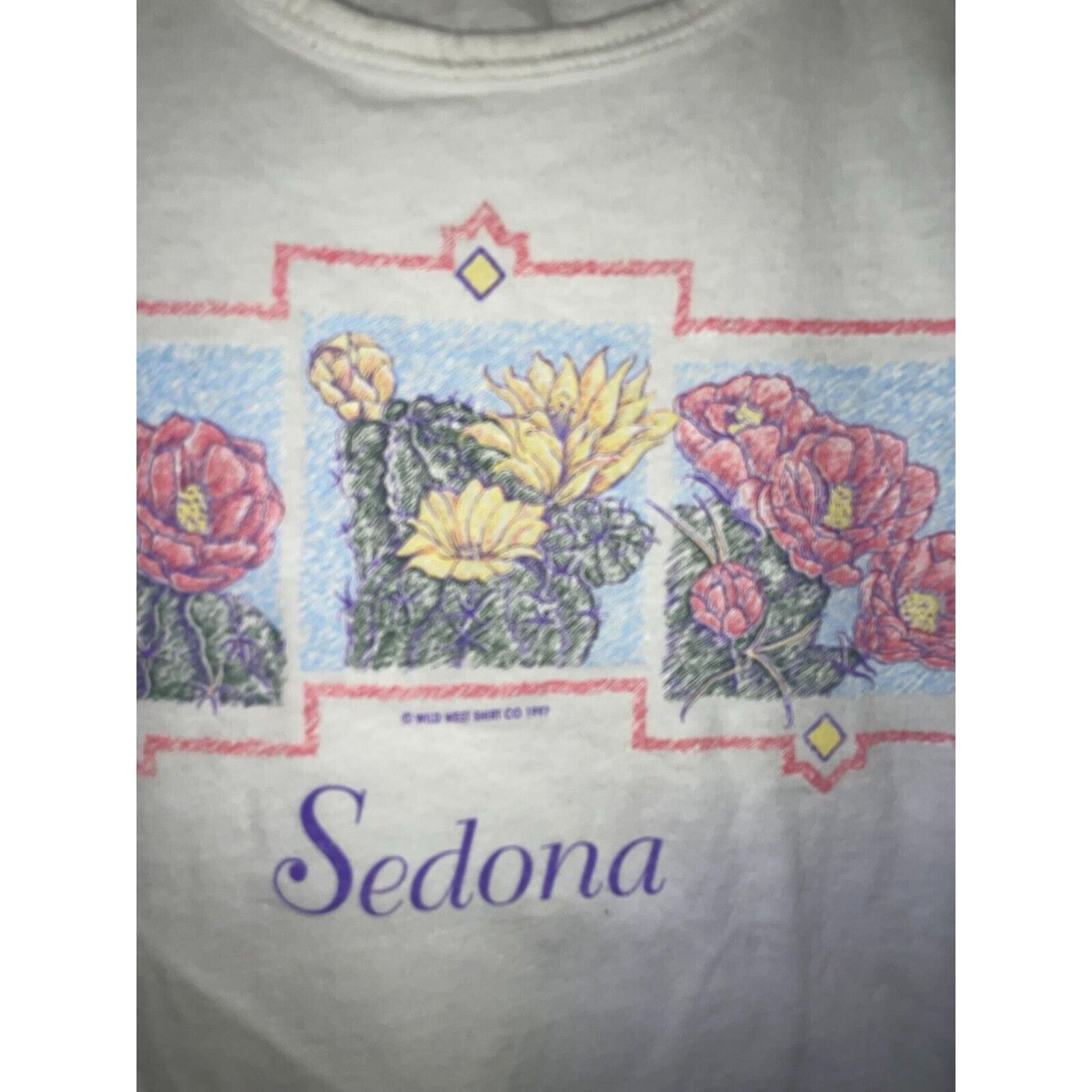 Vintage Womens Vintage Sedona Shirt Arizona Cactus Tee Top 90s XL Size XL / US 12-14 / IT 48-50 - 2 Thumbnail