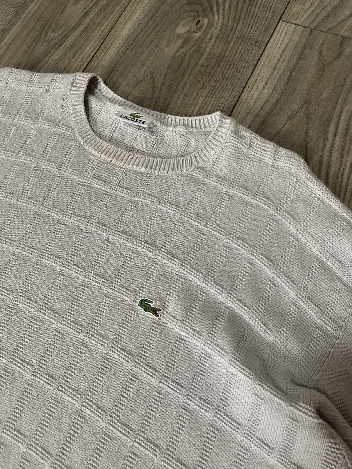 Lacoste Vintage Lacoste Grey Crew Neck Knit Sweater Mens Size 7 Size US XXL / EU 58 / 5 - 7 Thumbnail