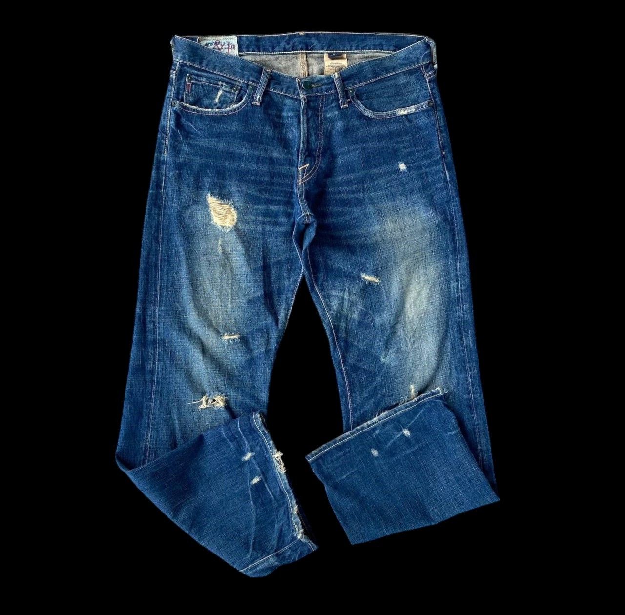 Other DISTRESSED ABERCROMBIE & FITCH BLUEWASH RIPPED DENIM W34X30 Size US 34 / EU 50 - 9 Thumbnail