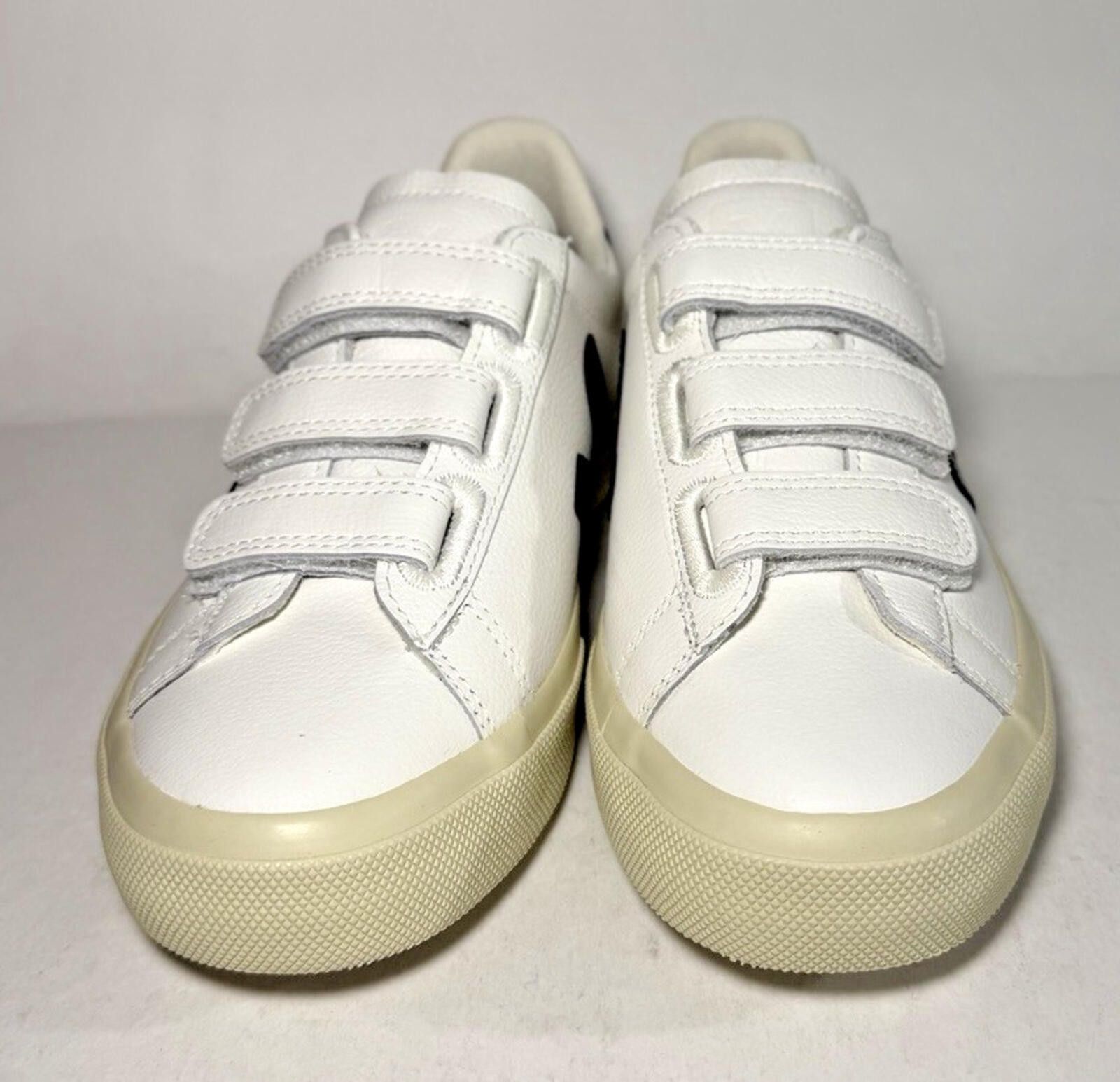 Veja VEJA Recife Leather Low Top Hook & Loop Sneaker Shoes White Size US 5 / IT 35 - 2 Thumbnail
