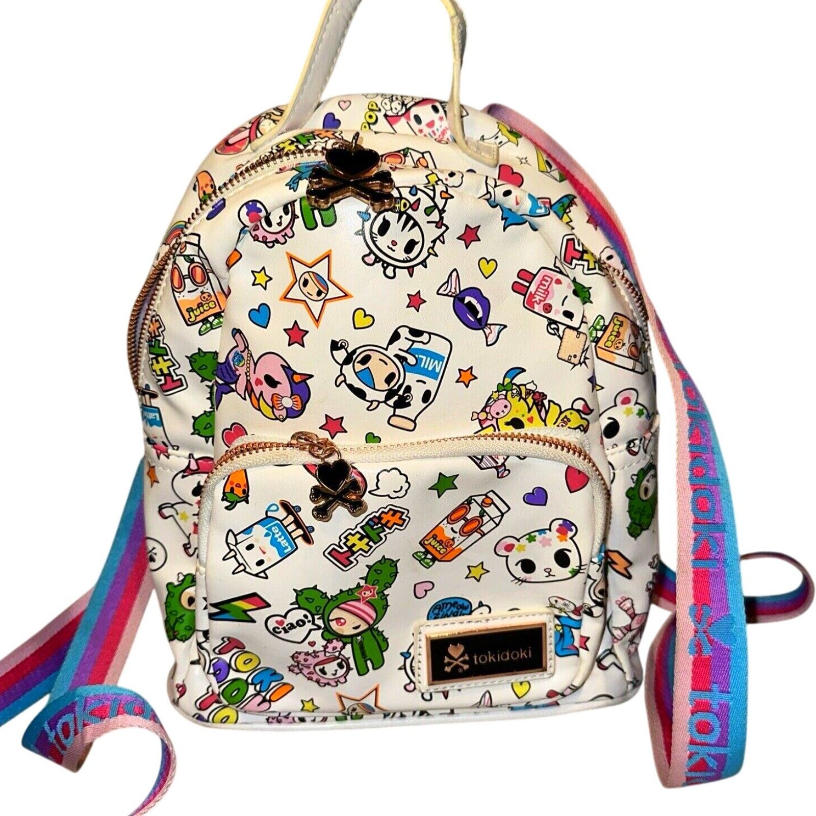 2018 RARE Tokidoki Denim Daze White Mini Backpack Vinyl Toy