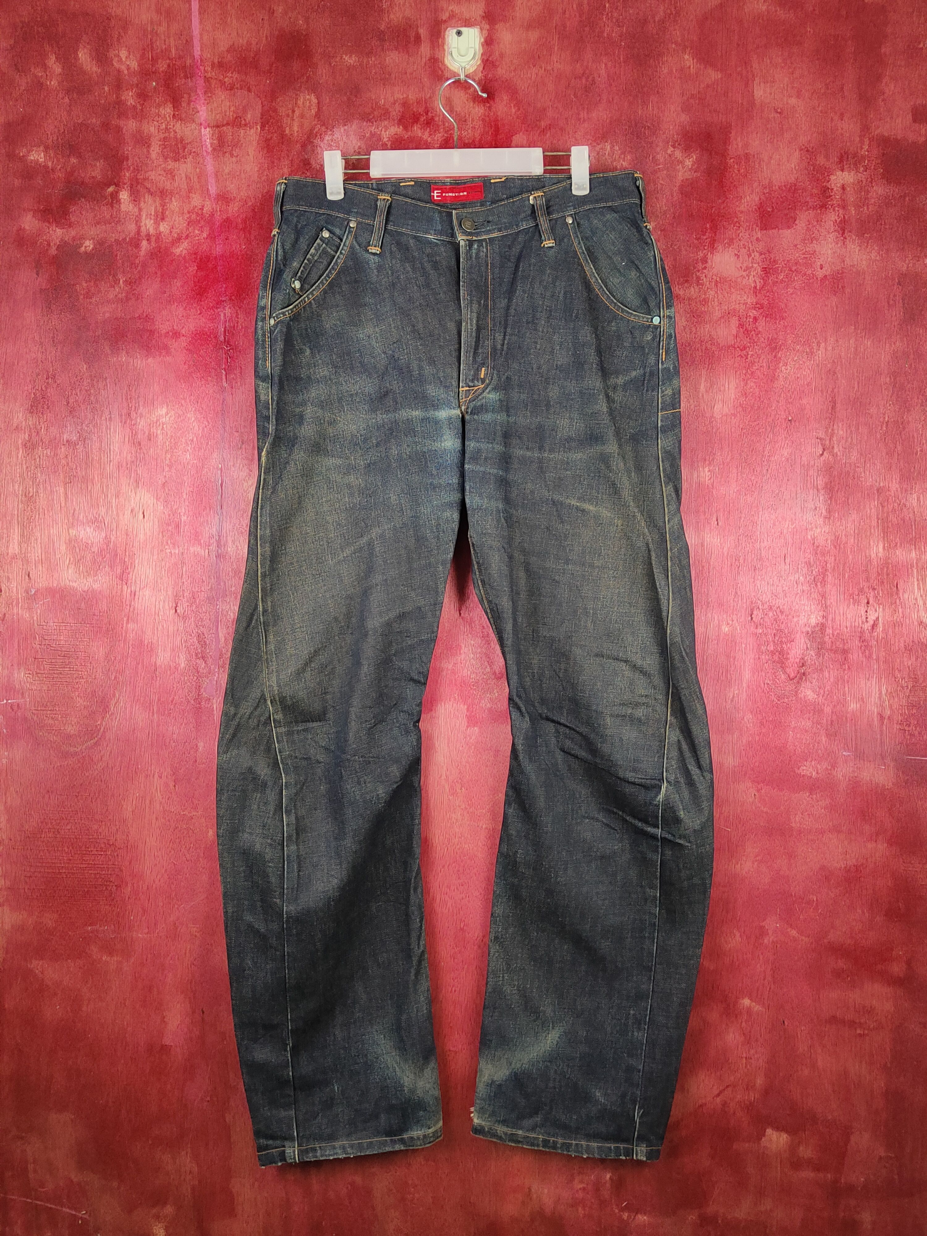 Edwin Edwin E Function Black Distressed Ripped Jeans #S2196 Size US 34 / EU 50 - 1 Thumbnail
