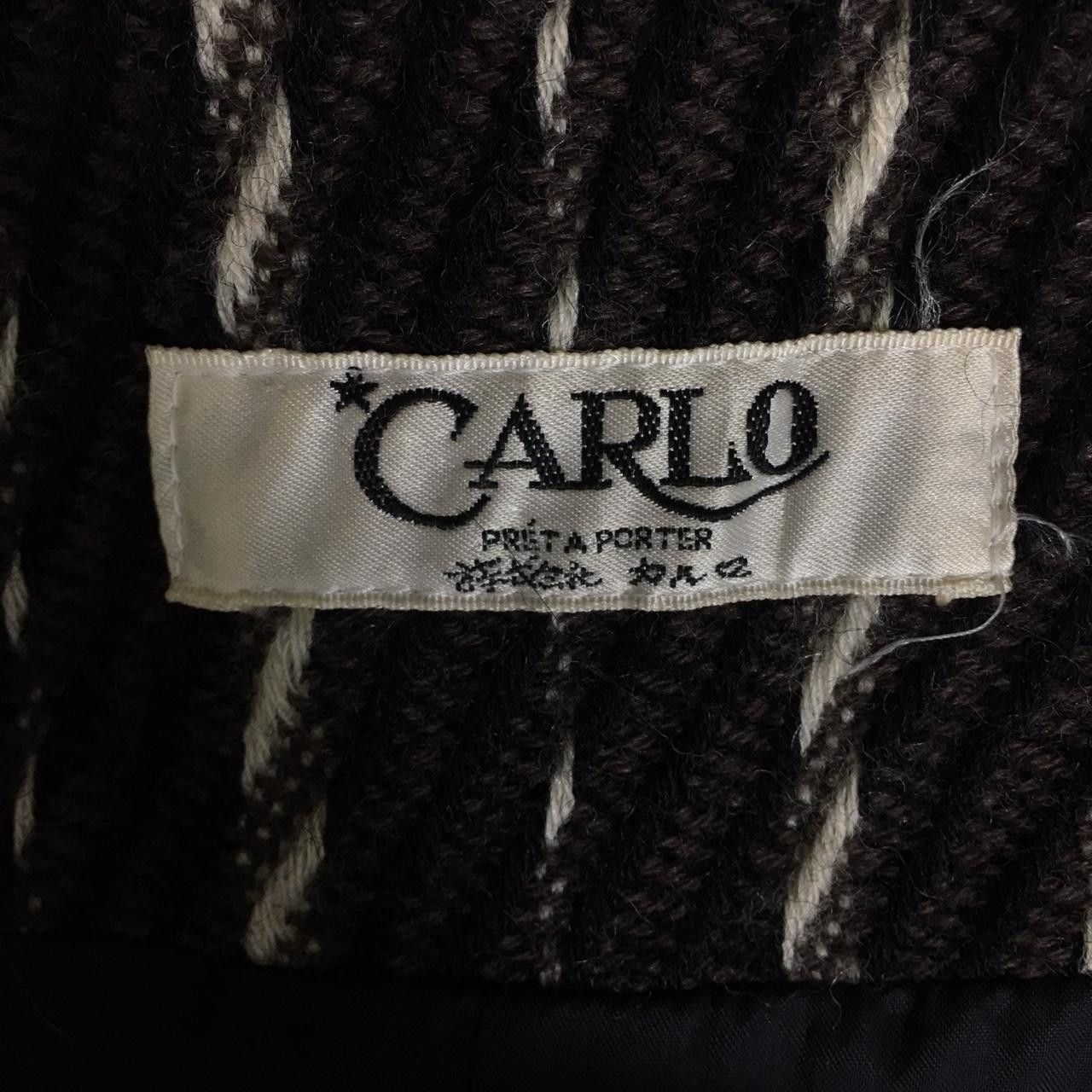 Vintage Vtg CARLO PRET A PORTER French Designer Striped Coat Blouse Size M / US 6-8 / IT 42-44 - 3 Thumbnail