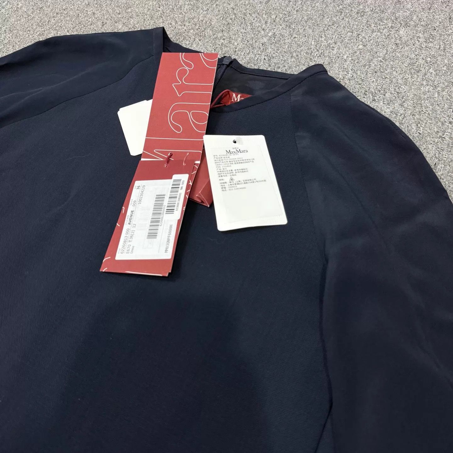 Max Mara Maxmara navy longsleeve dress NWT size 36 Size XS / US 0-2 / IT 36-38 - 3 Thumbnail