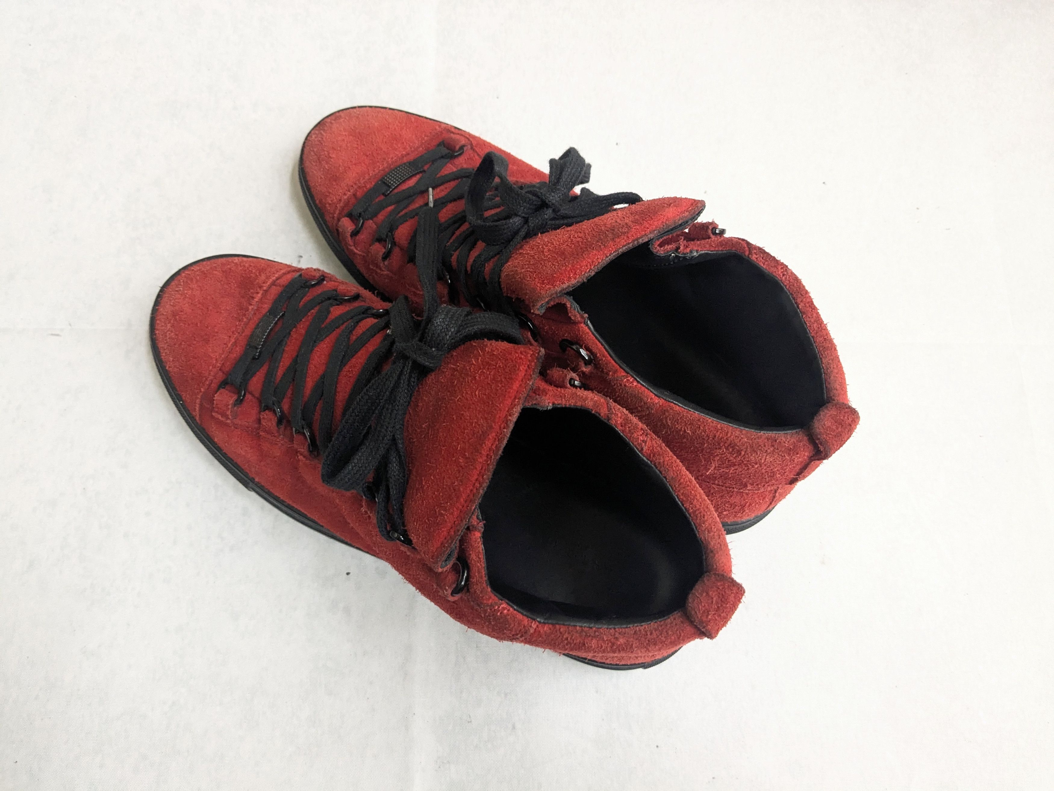Balenciaga Balenciaga Arena Red Suede 10 High Tops Black Size US 10 / EU 43 - 11 Thumbnail