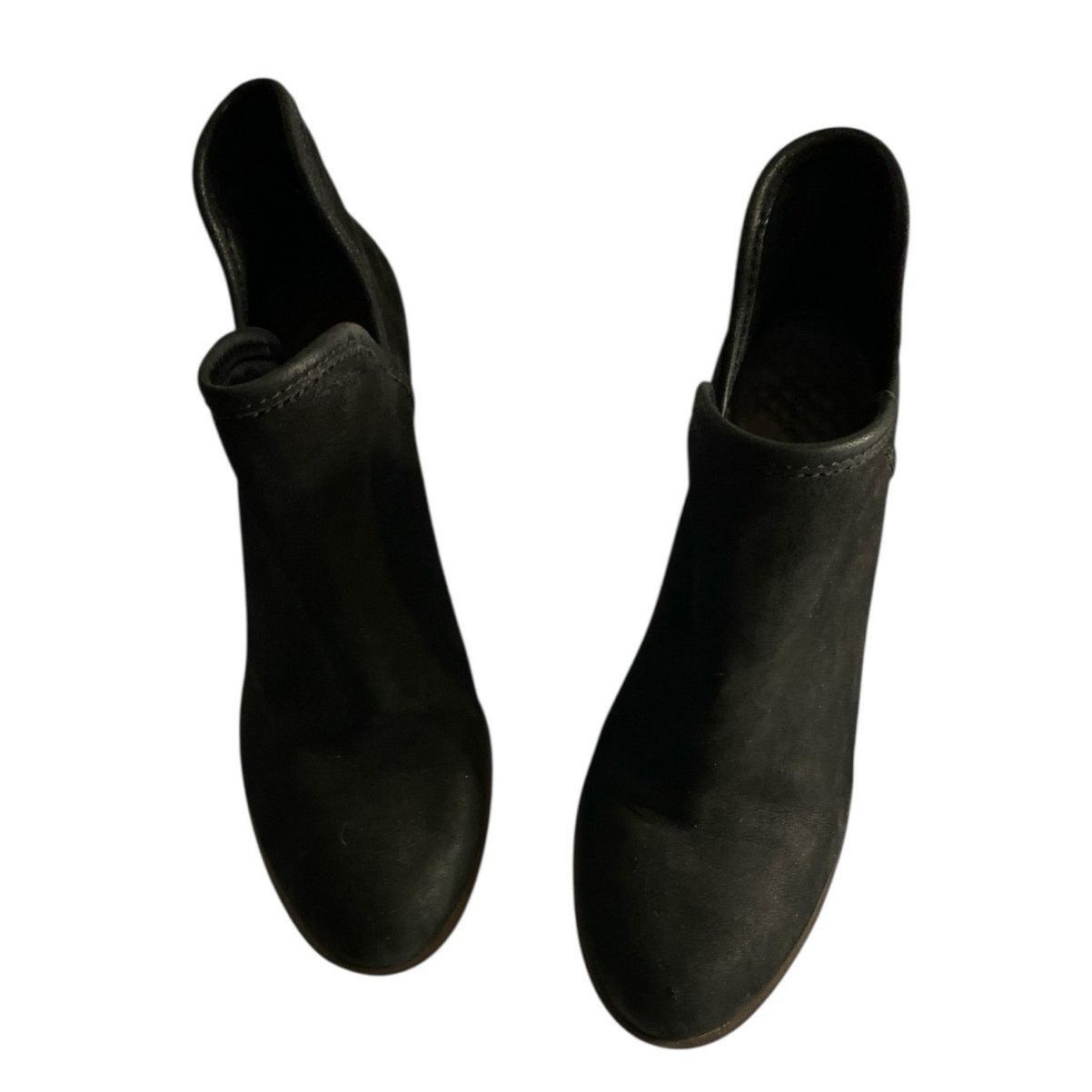 Lucky Brand Western Block Heel Suede Booties Black Lucky Brand Size 7.5 Size US 7.5 / IT 37.5 - 3 Thumbnail