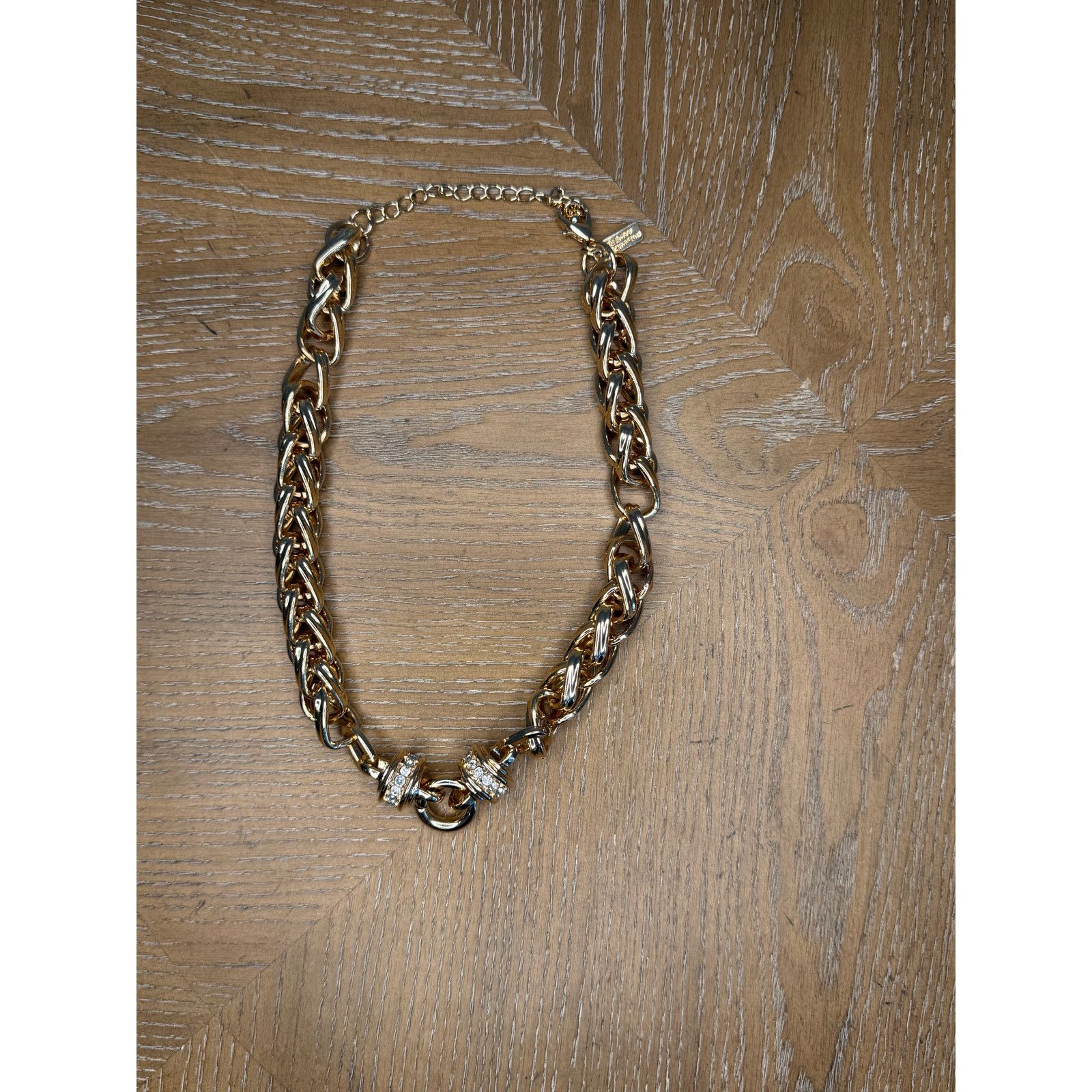 Other New I.N.C. Silver Tone Chunky Chain Necklace Crystal Accent Size ONE SIZE - 1 Thumbnail