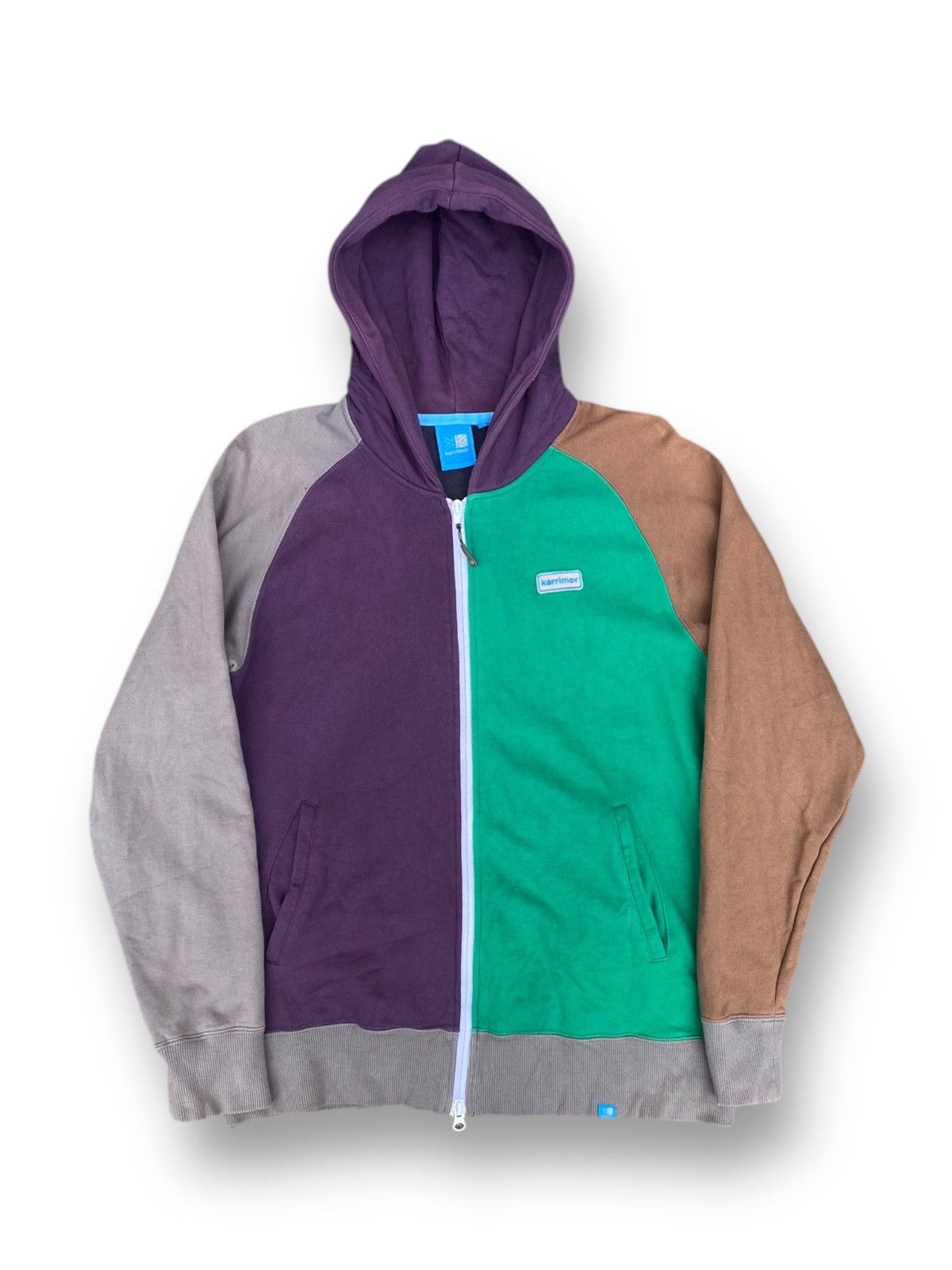 Japanese Brand × Karrimor Vintage Karrimor Colourblock Hoodies Jacket. #D7 Size US L / EU 52-54 / 3 - 1 Thumbnail