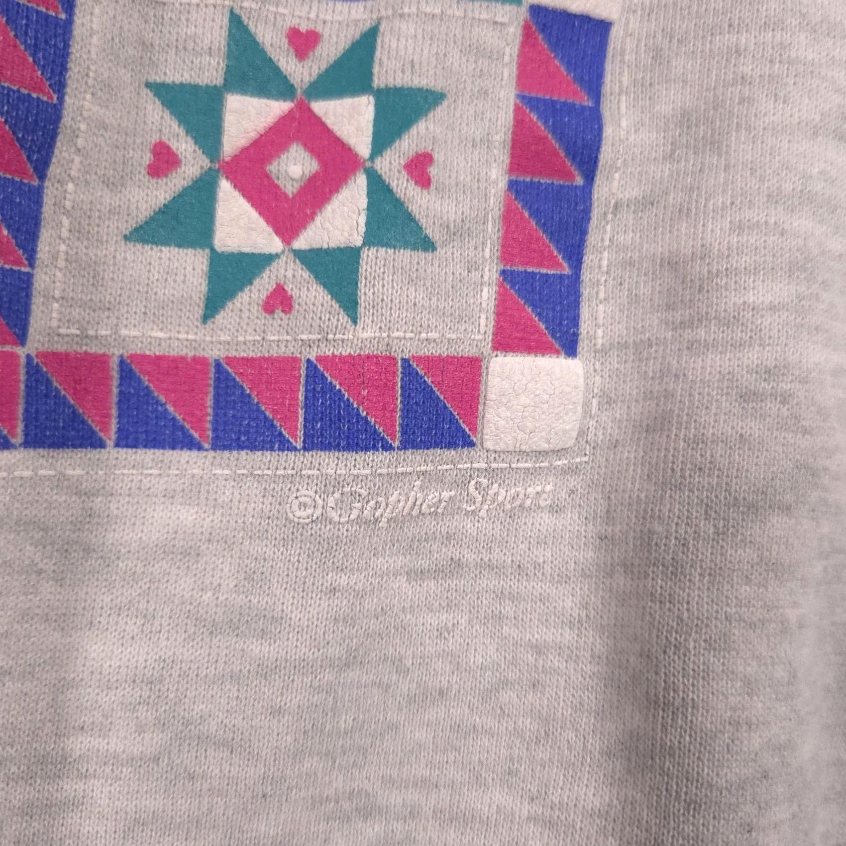 Vintage Vintage Gopher Sport Sweatshirt Womens Large Gray Q Is For Quilt Collared 90s Size L / US 10 / IT 46 - 5 Thumbnail