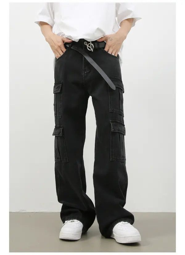 Japanese Brand Midori x Yura Vintage loose washed multi-pocket cargo jeans Size US 32 / EU 48 - 7 Thumbnail